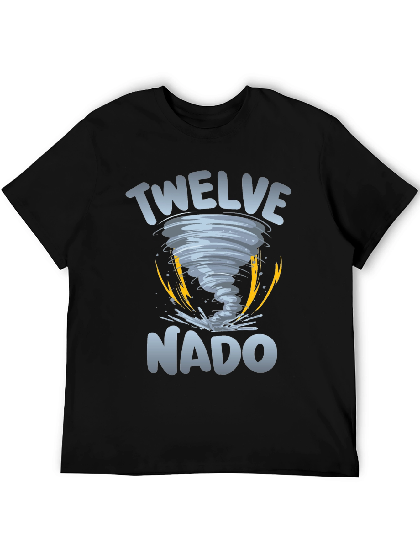 Black Twelve-Nado Graphic Black T-Shirt view 5