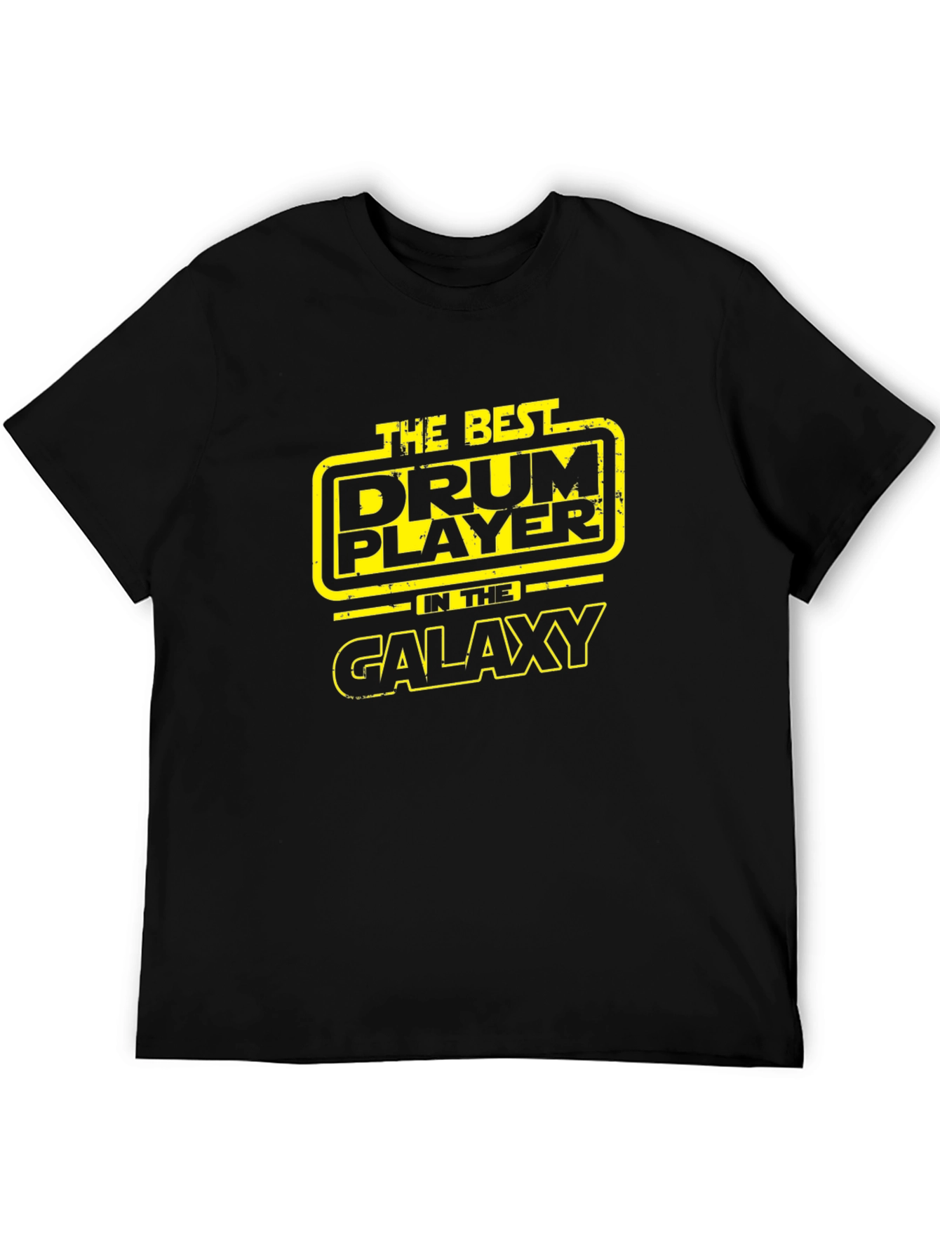 Black Drum Player Galaxy Black T-Shirt view 5