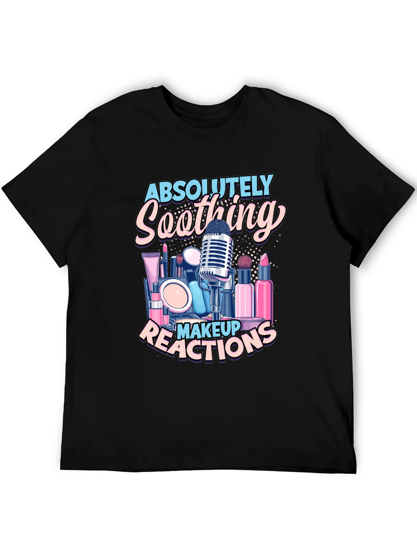 Black Soothing Makeup Reactions T-Shirt view 5