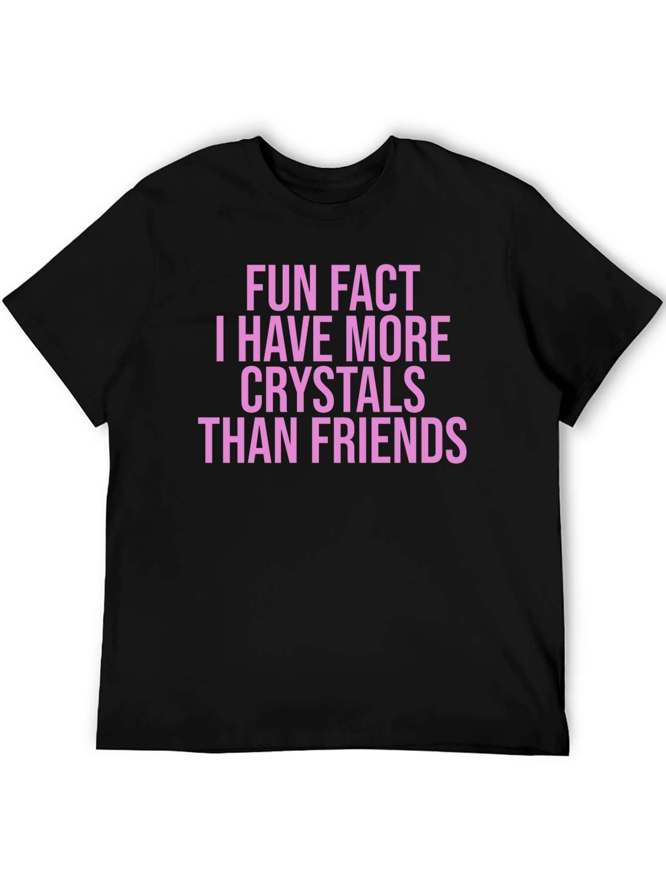 Black Fun Fact Crystals Graphic Tee view 5