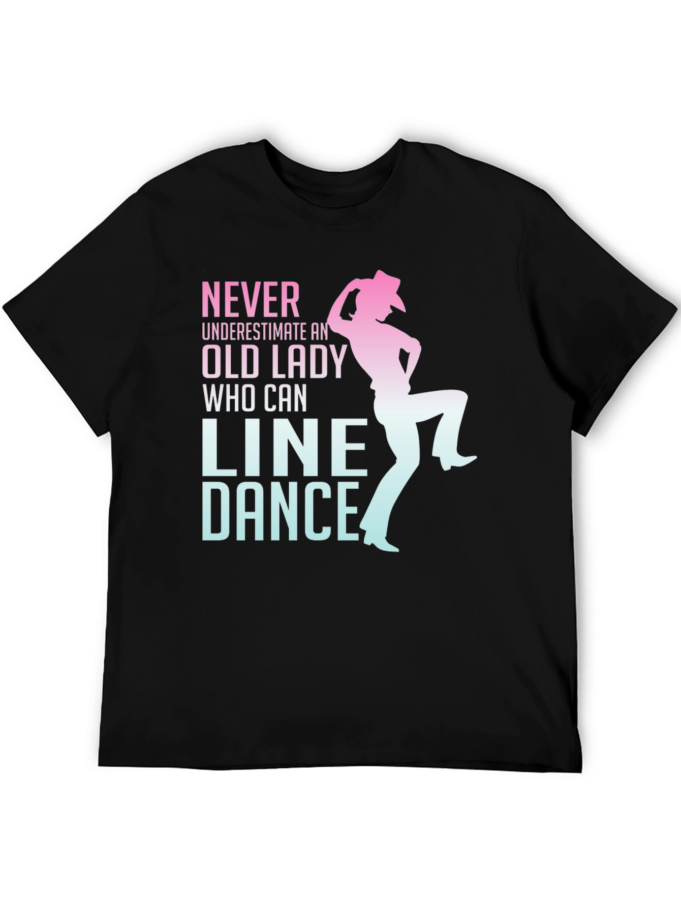 Black Line Dance Old Lady Graphic Tee view 5