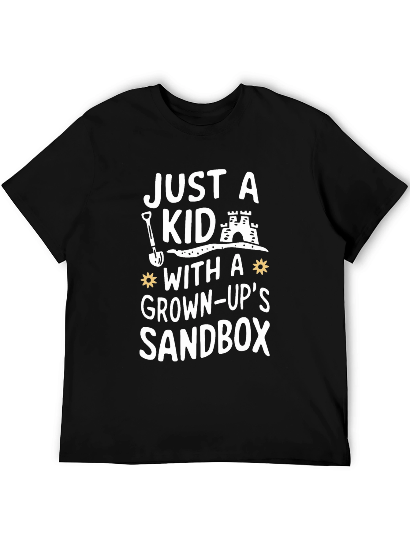 Black Just A Kid In a Grown-Up's Sandbox Novelty Graphic Tee view 5