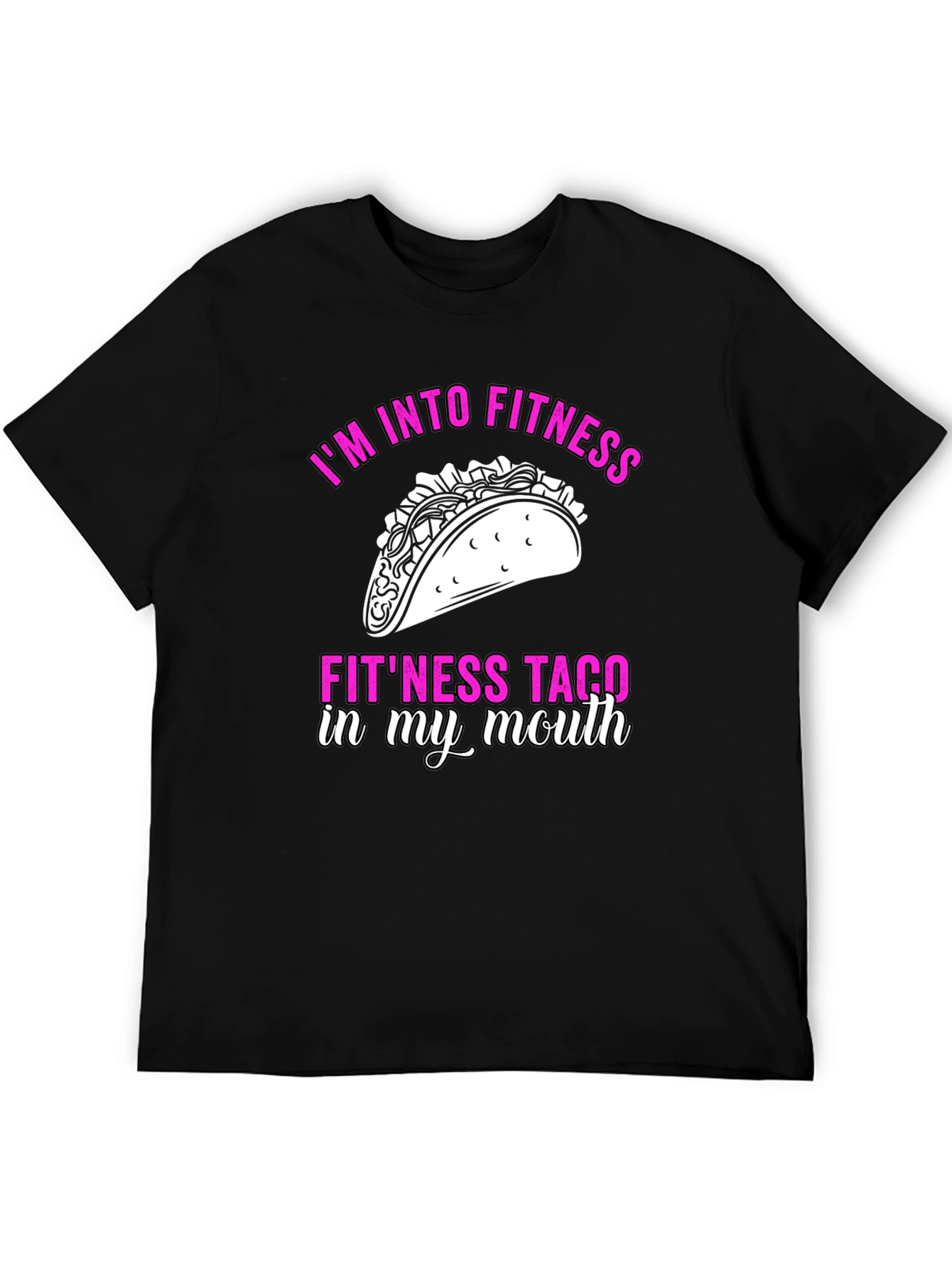 Black Fitness Taco T-Shirt - Funny Workout Tee view 5