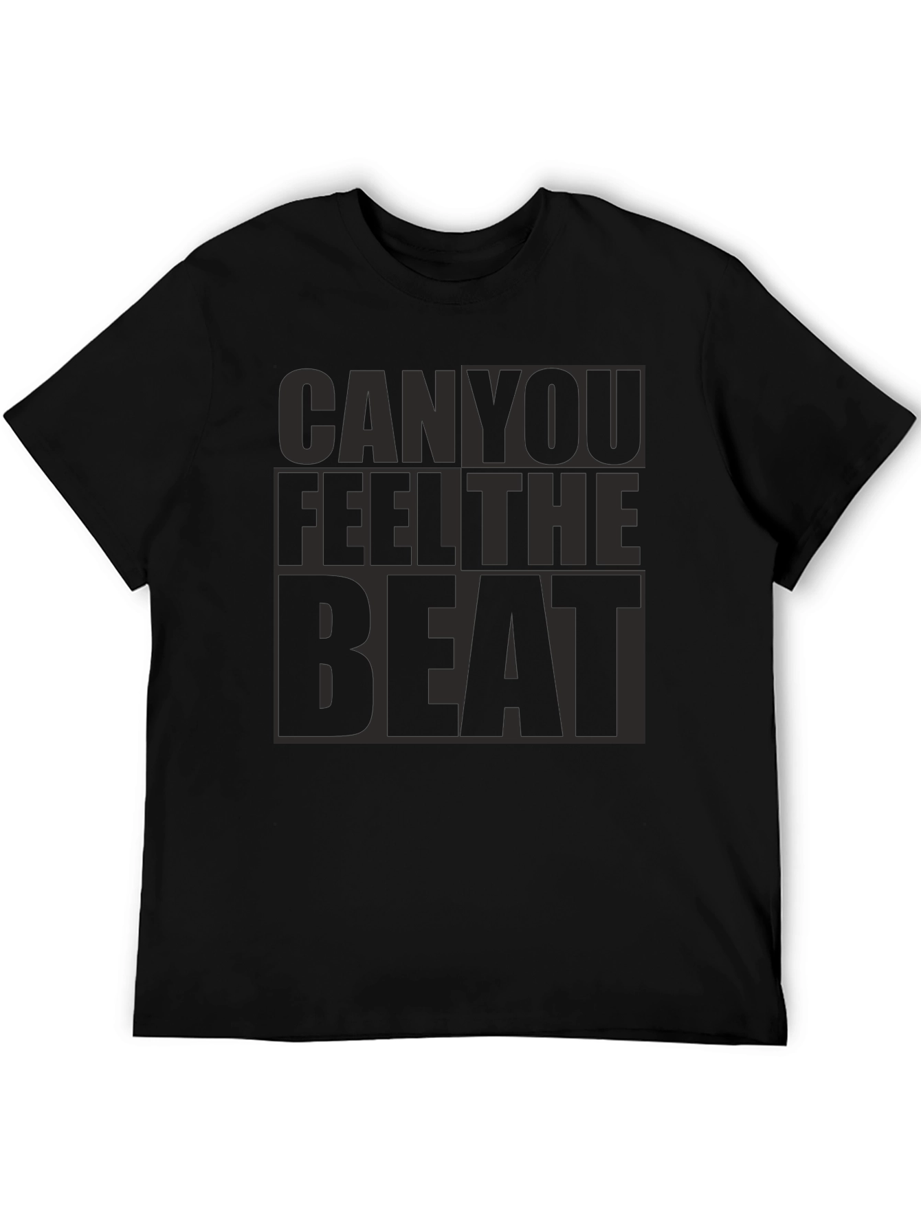 Black Can You Feel The Beat Black T-Shirt view 5