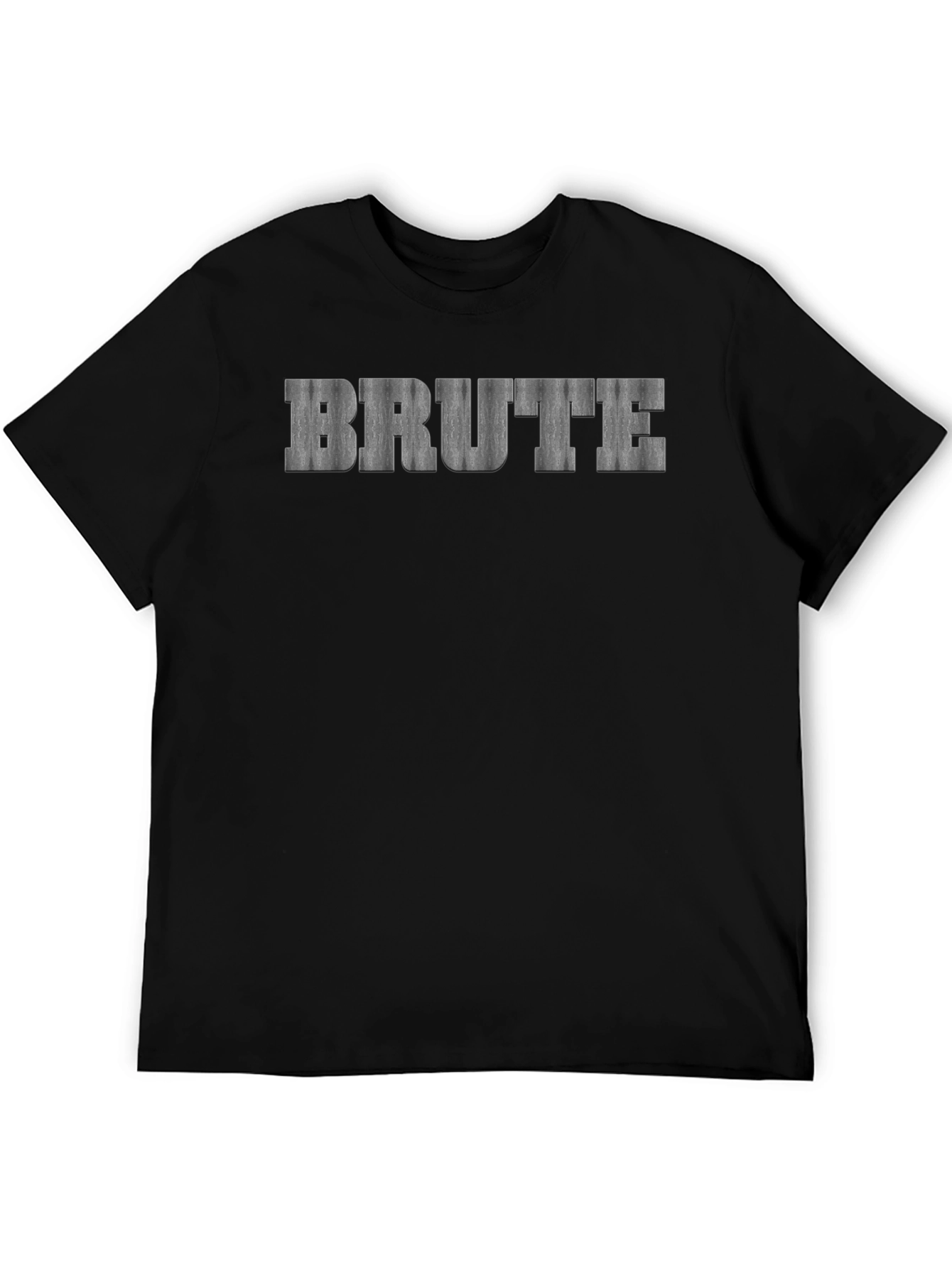 Black Men's "BRUTE" Graphic Black T-Shirt view 5