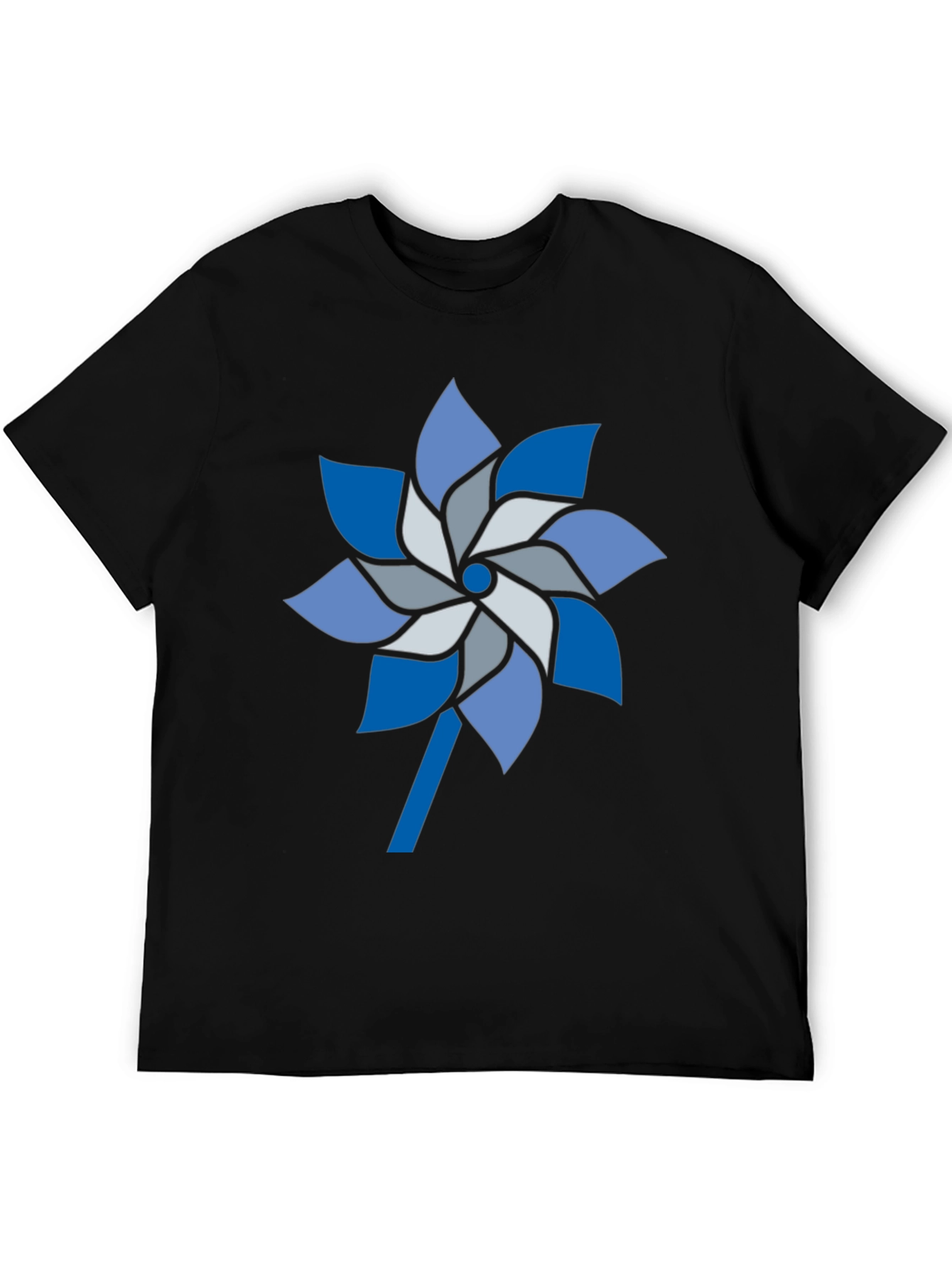 Black Pinwheel Graphic Tee - Stylish Men's Casual Shirt view 5