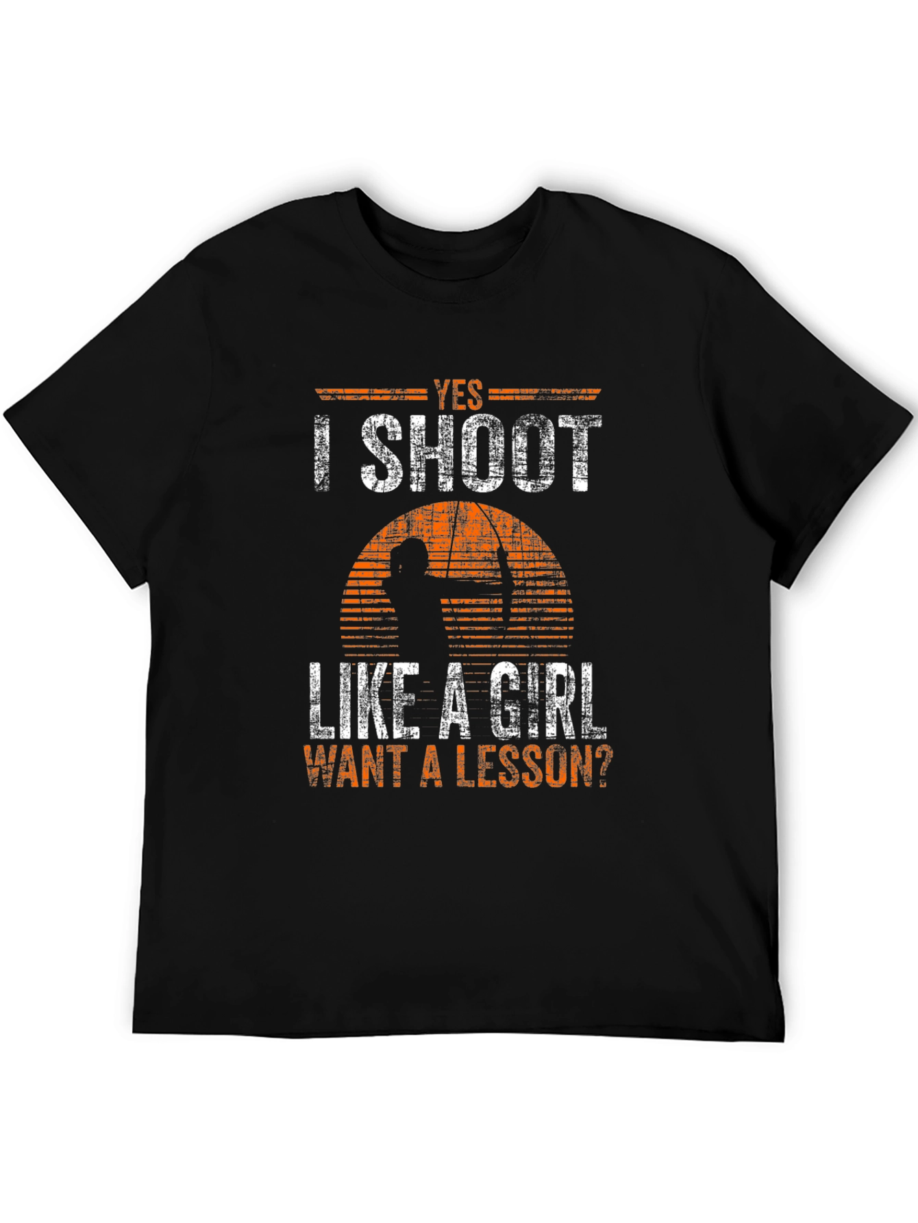 Black Yes I Shoot Like a Girl T-Shirt view 5