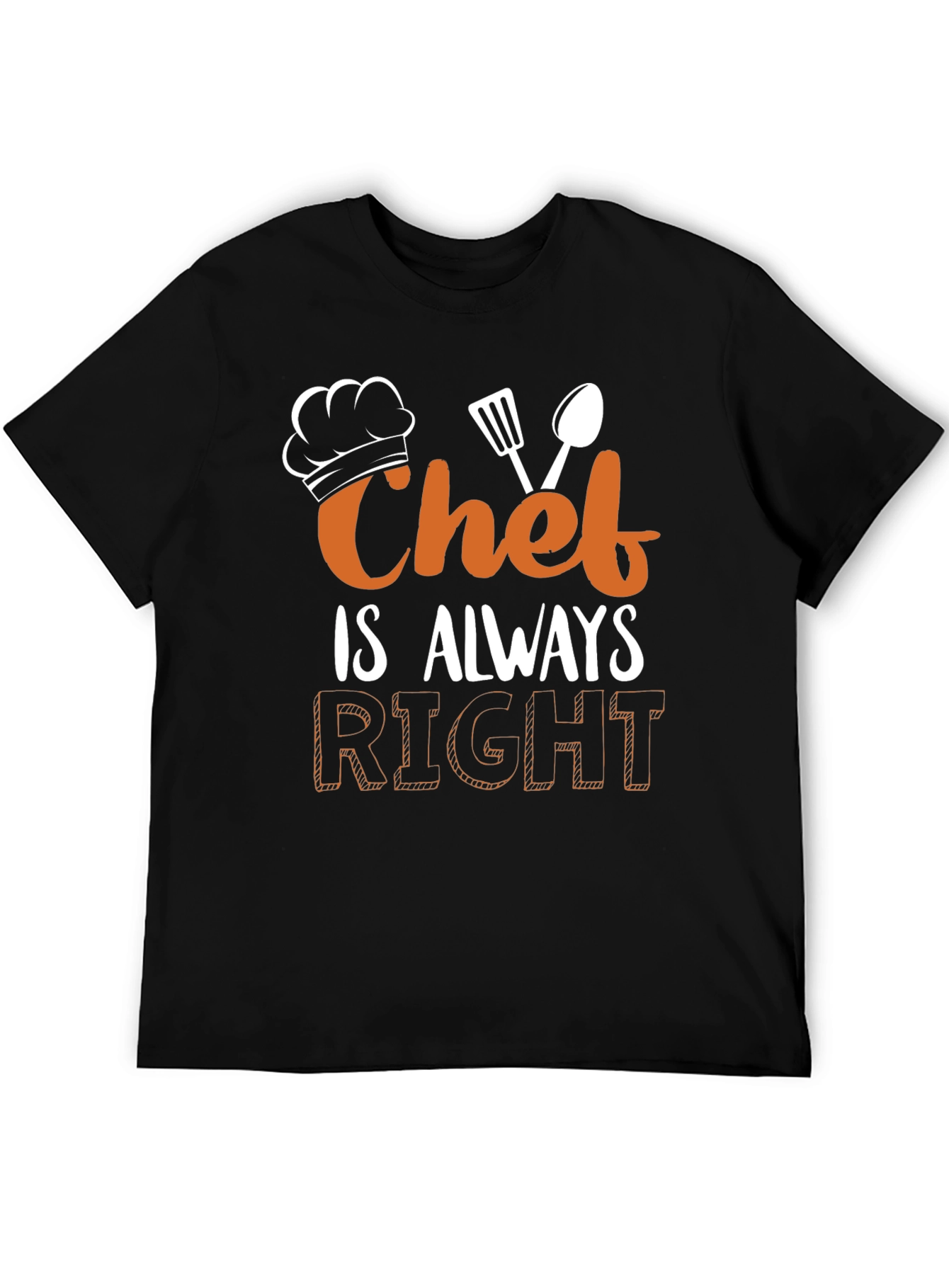 Black Chef Is Always Right Graphic Tee view 5