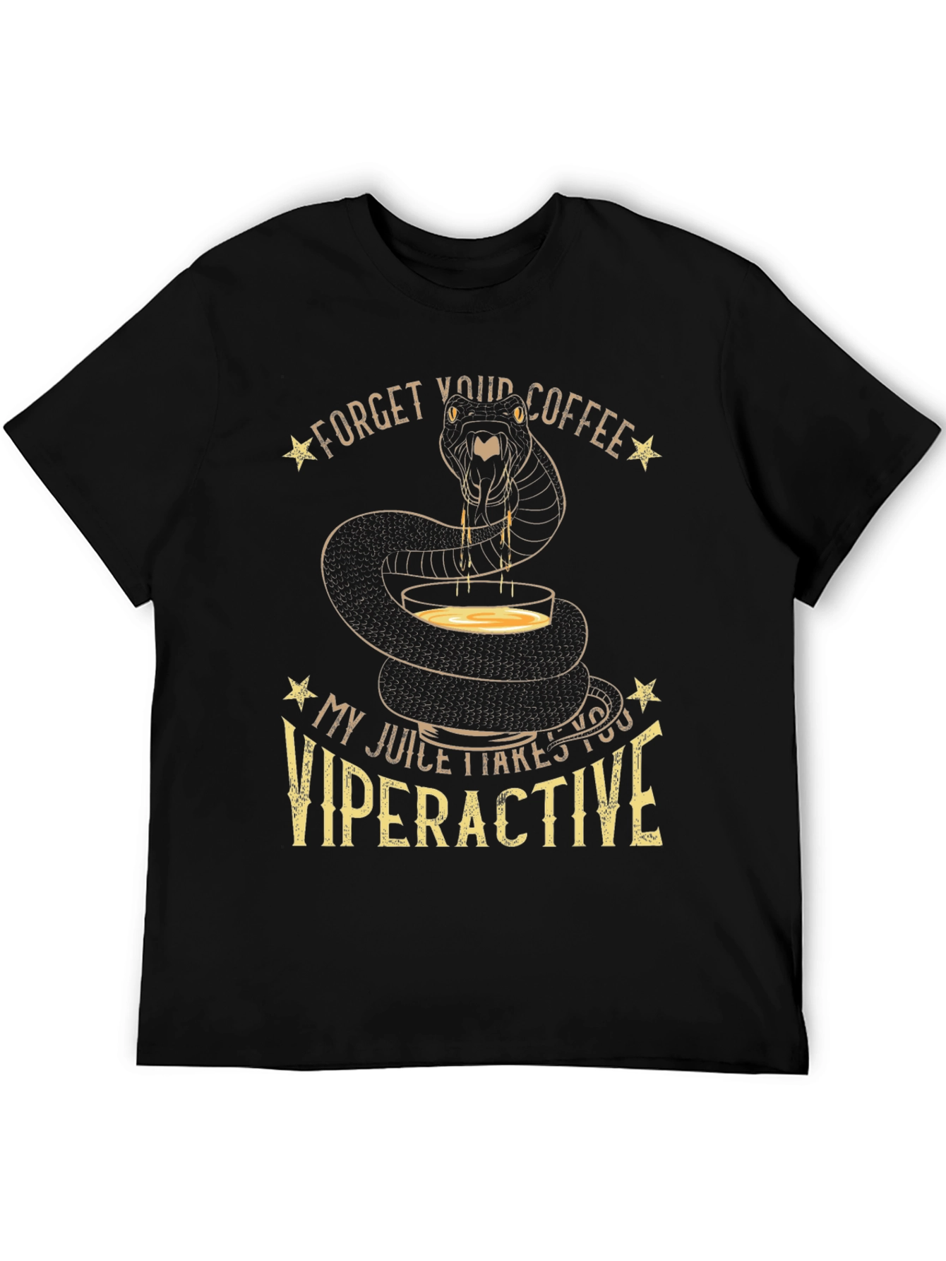 Black Viperactive T-Shirt - Snake Juice, Forget Coffee view 5