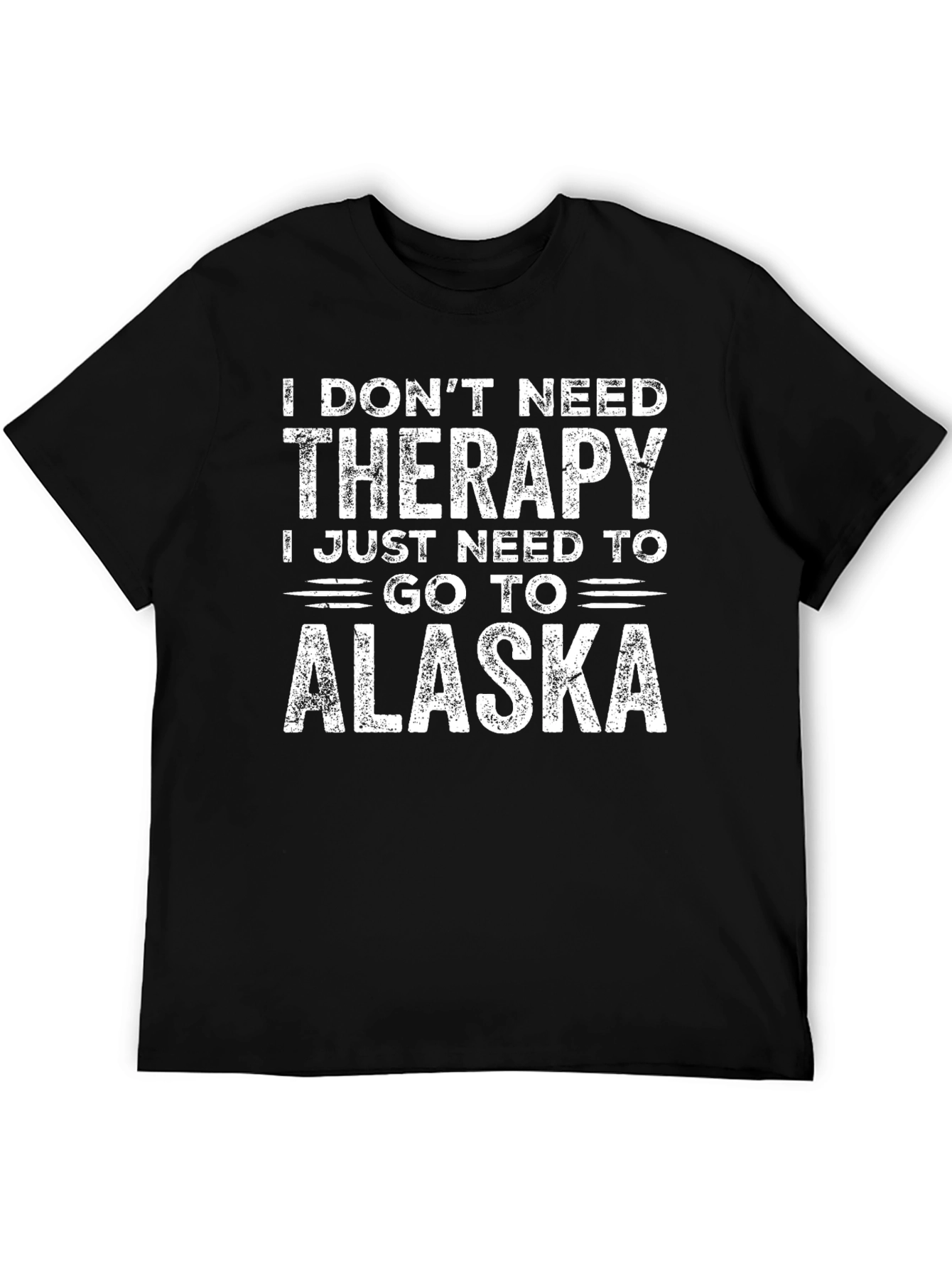 Black Alaska Therapy T-Shirt: Funny Travel Tee view 5
