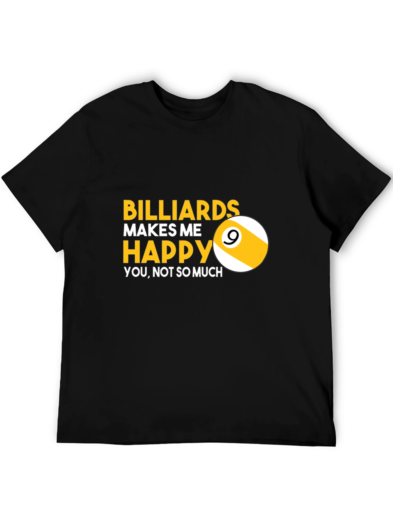 Black Billiards Makes Me Happy T-Shirt view 5