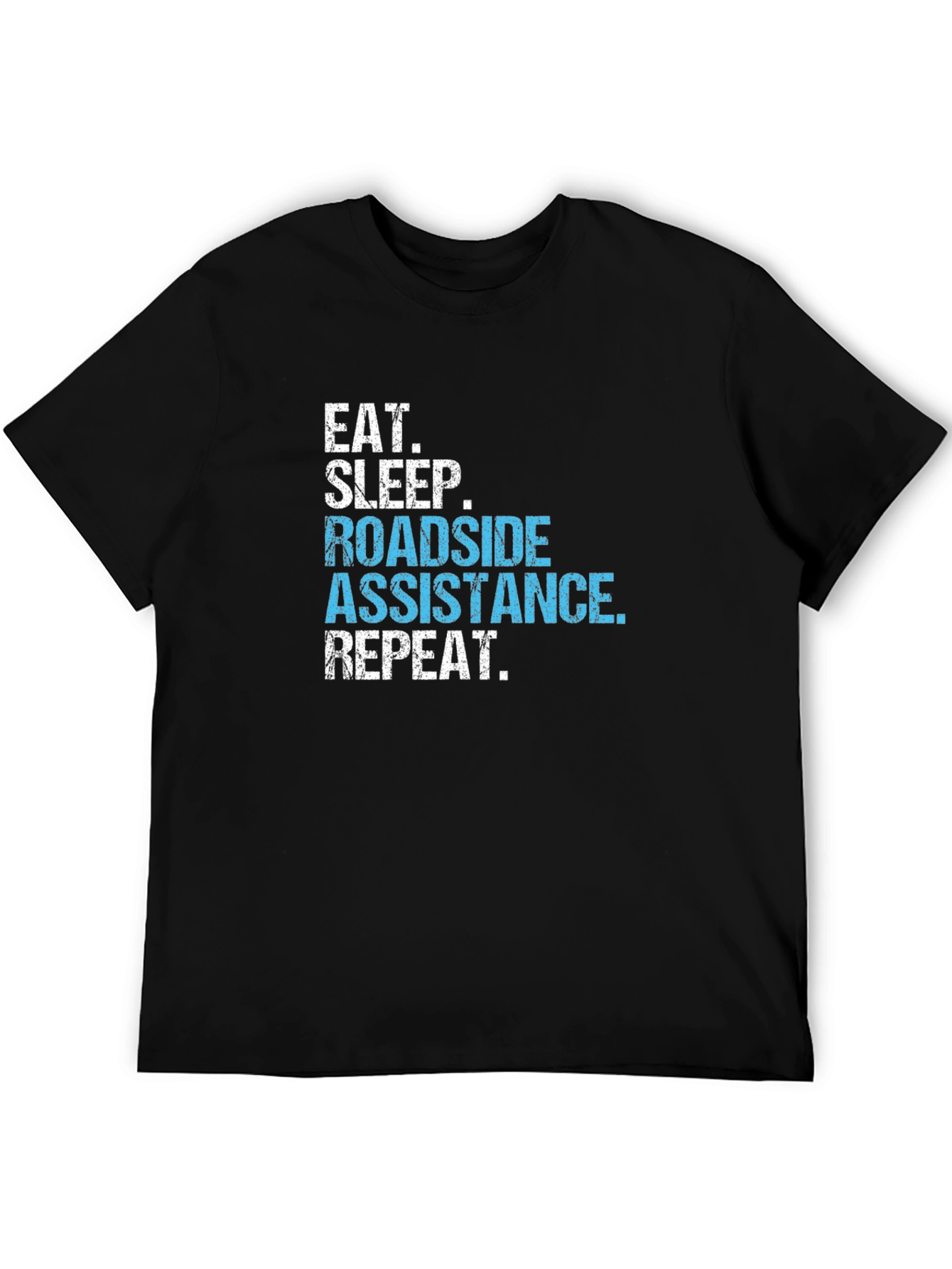 Black Roadside Assistance T-Shirt - Eat Sleep Repeat view 5