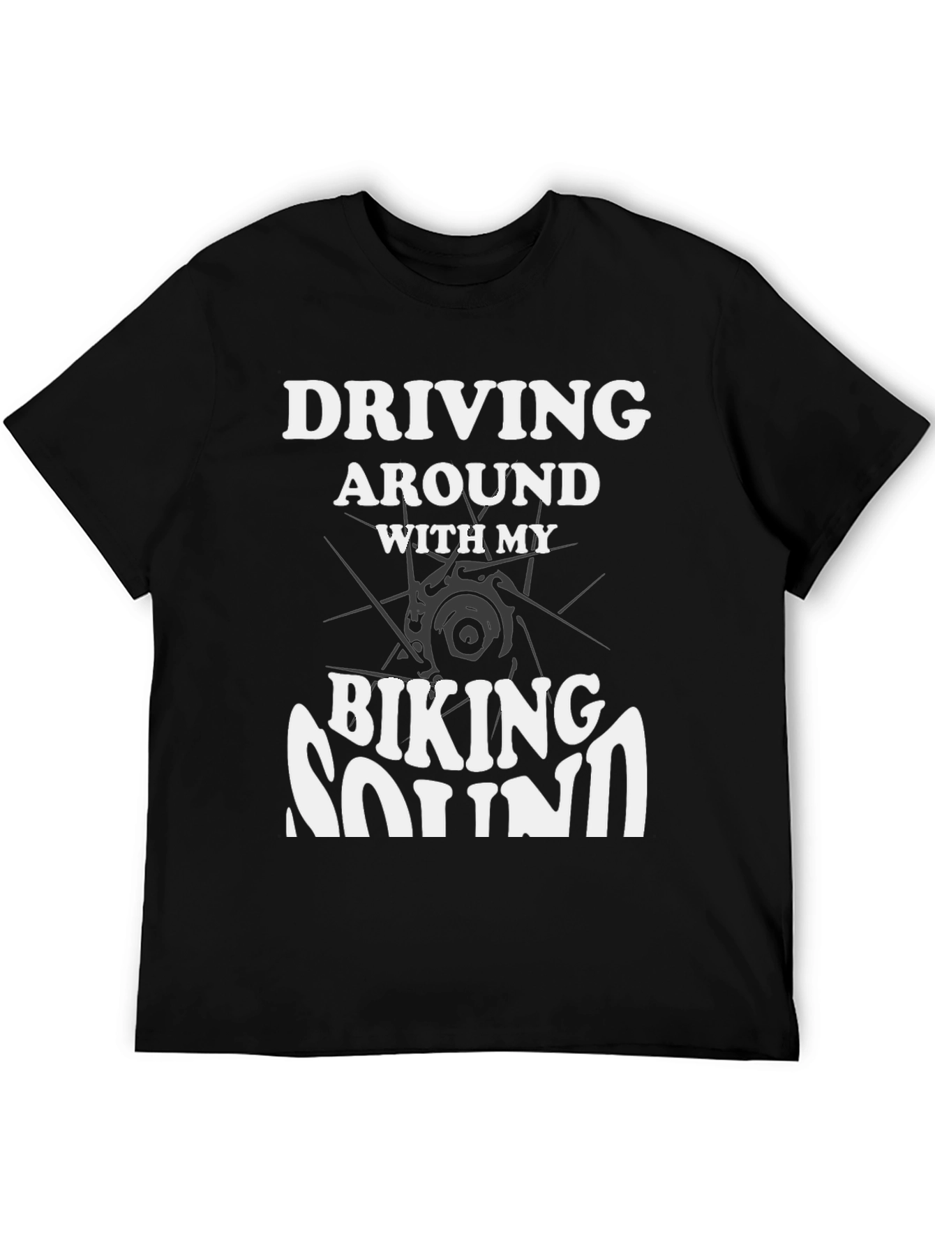Black Biking Sound Black Graphic Tee view 5