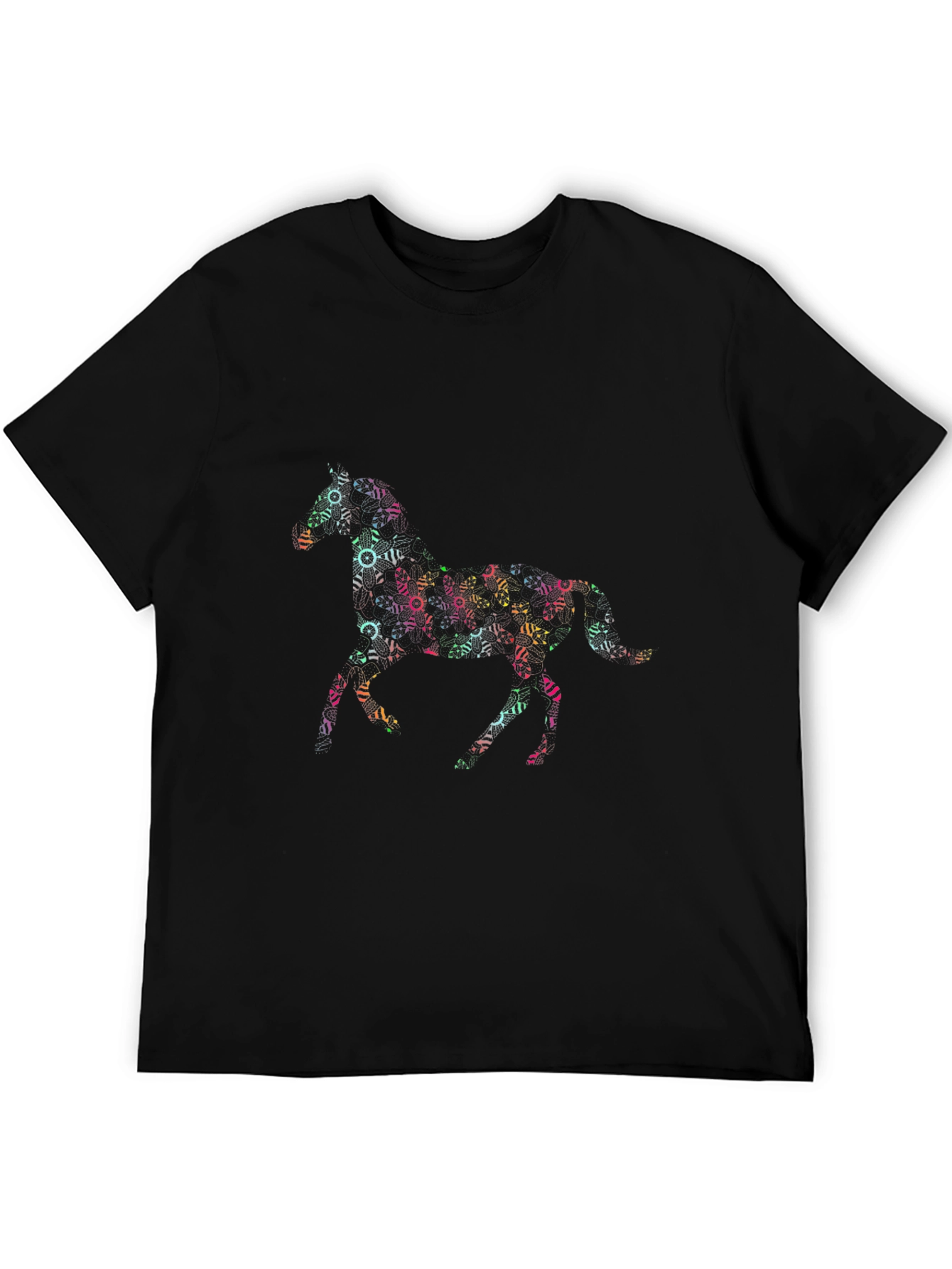 Black Horse Graphic Black T-Shirt view 5