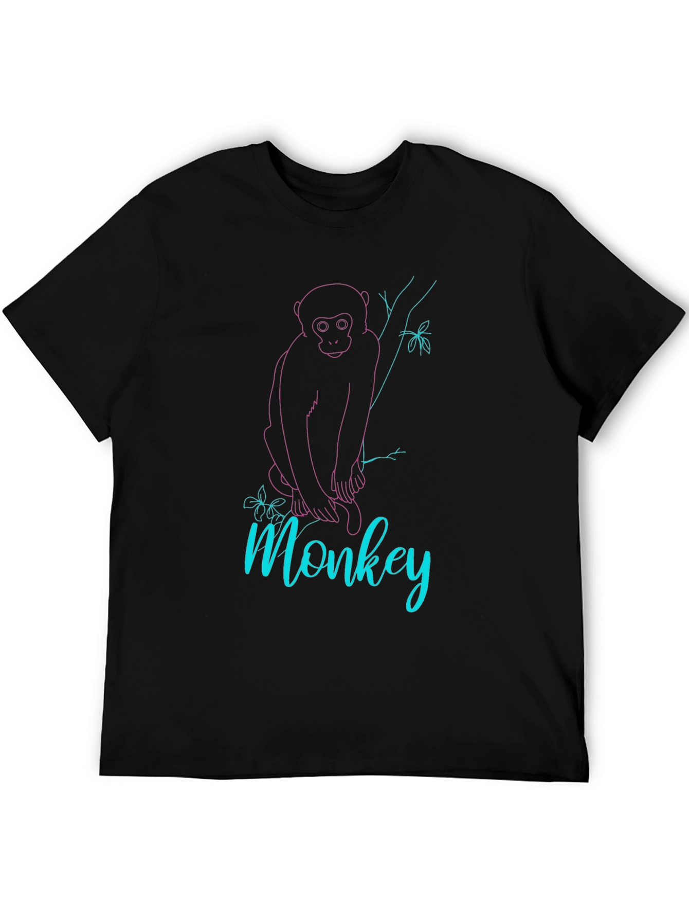 Black Monkey Graphic Tee - Black Cotton Blend view 5