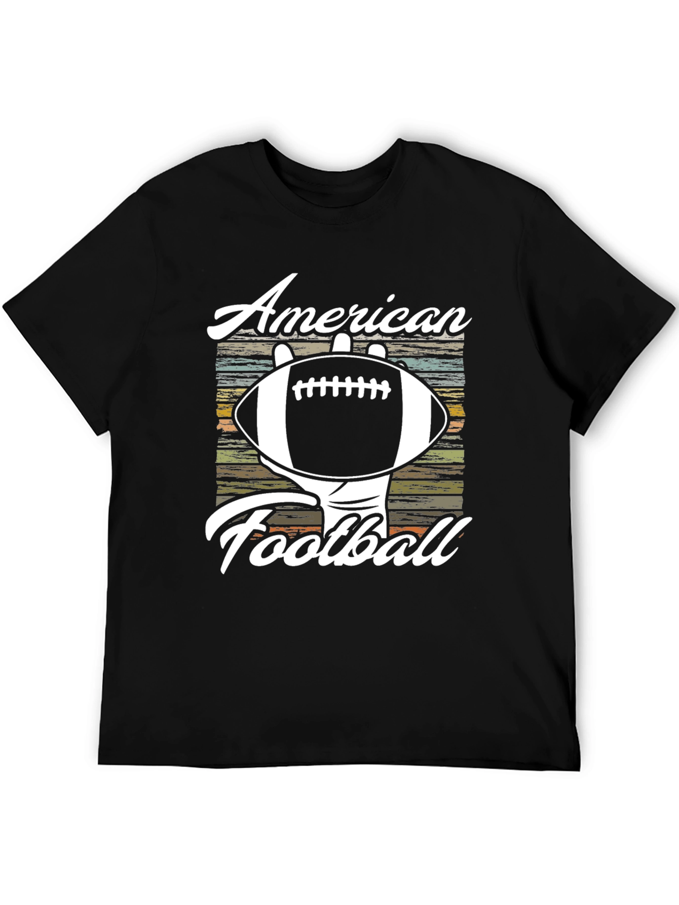 Black American Football Graphic Tee view 5
