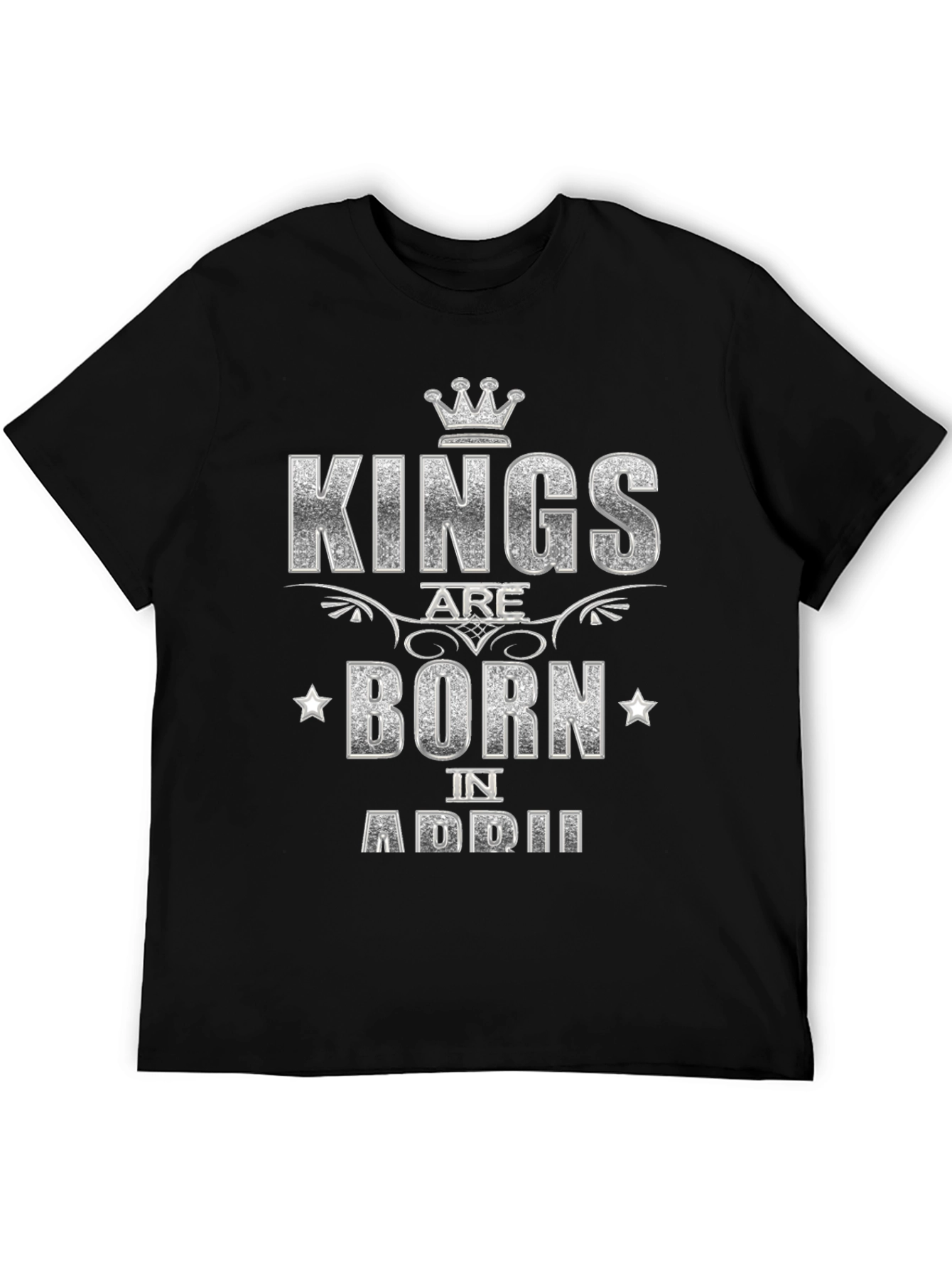 Black Kings Are Born In April Black T-Shirt view 5