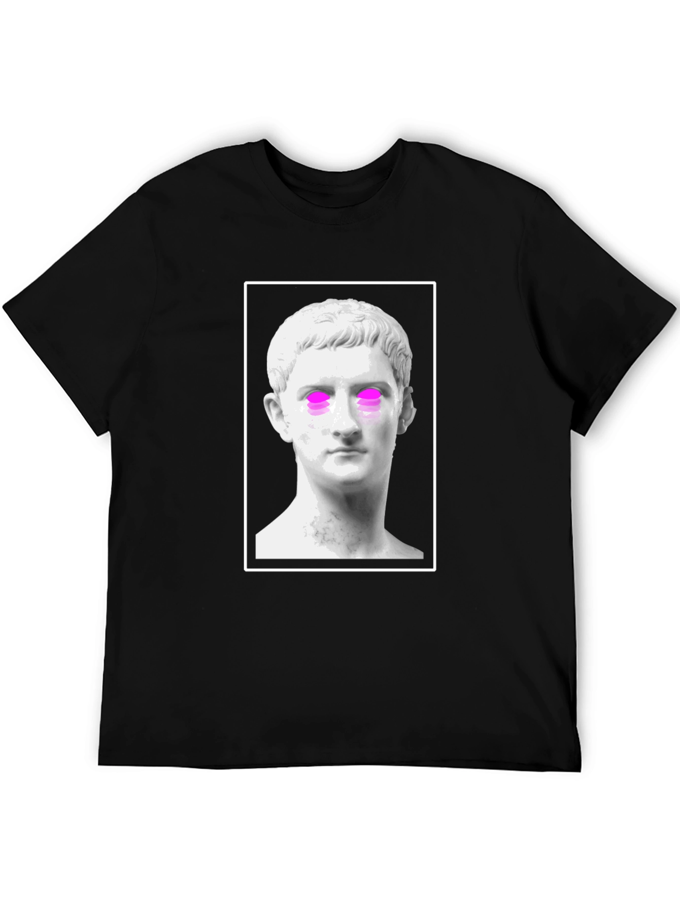Black Statue Graphic Tee - Trendy Black T-Shirt view 5