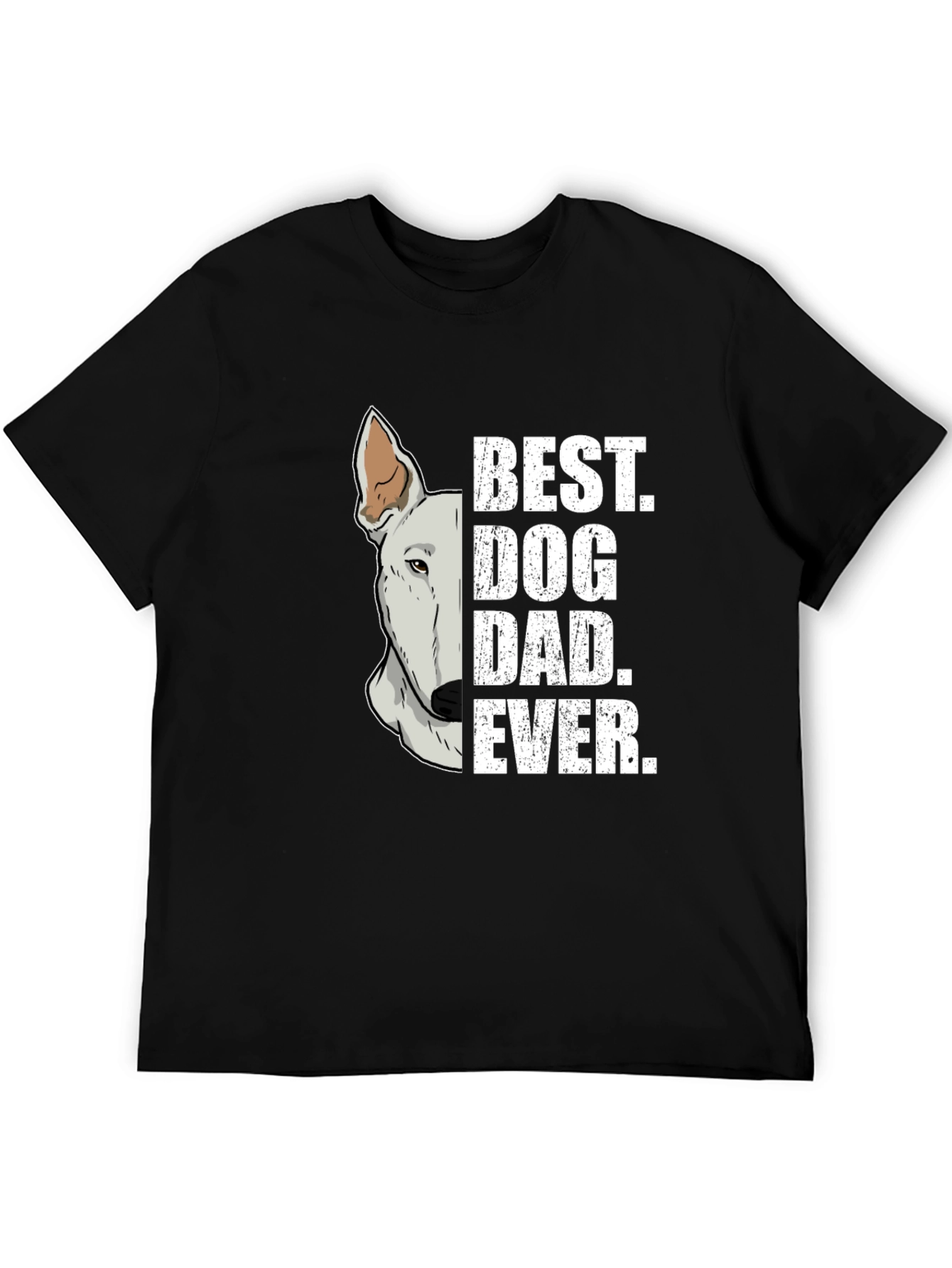Black Best Dog Dad Ever Graphic T-Shirt view 5
