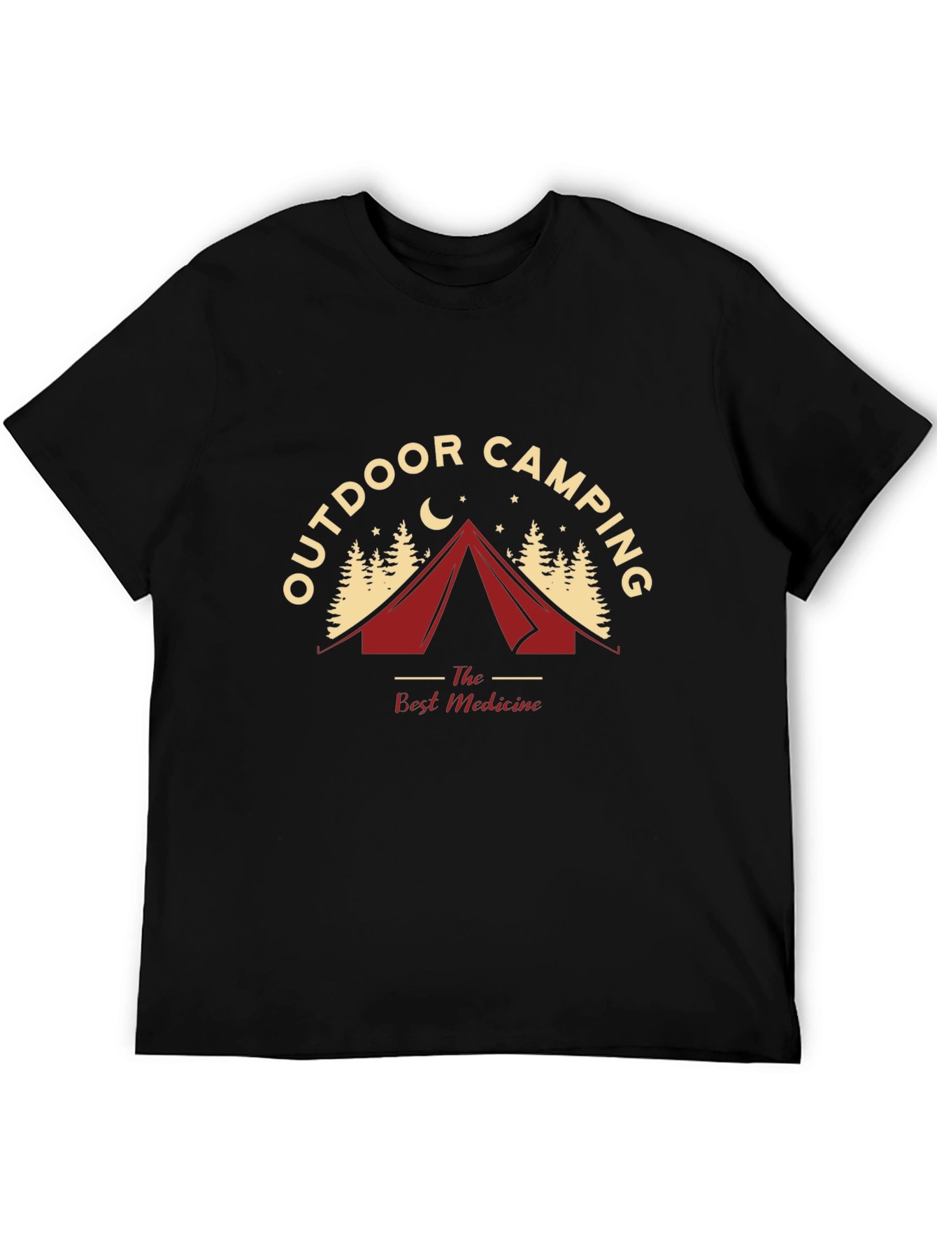 Black Outdoor Camping Graphic Tee view 5