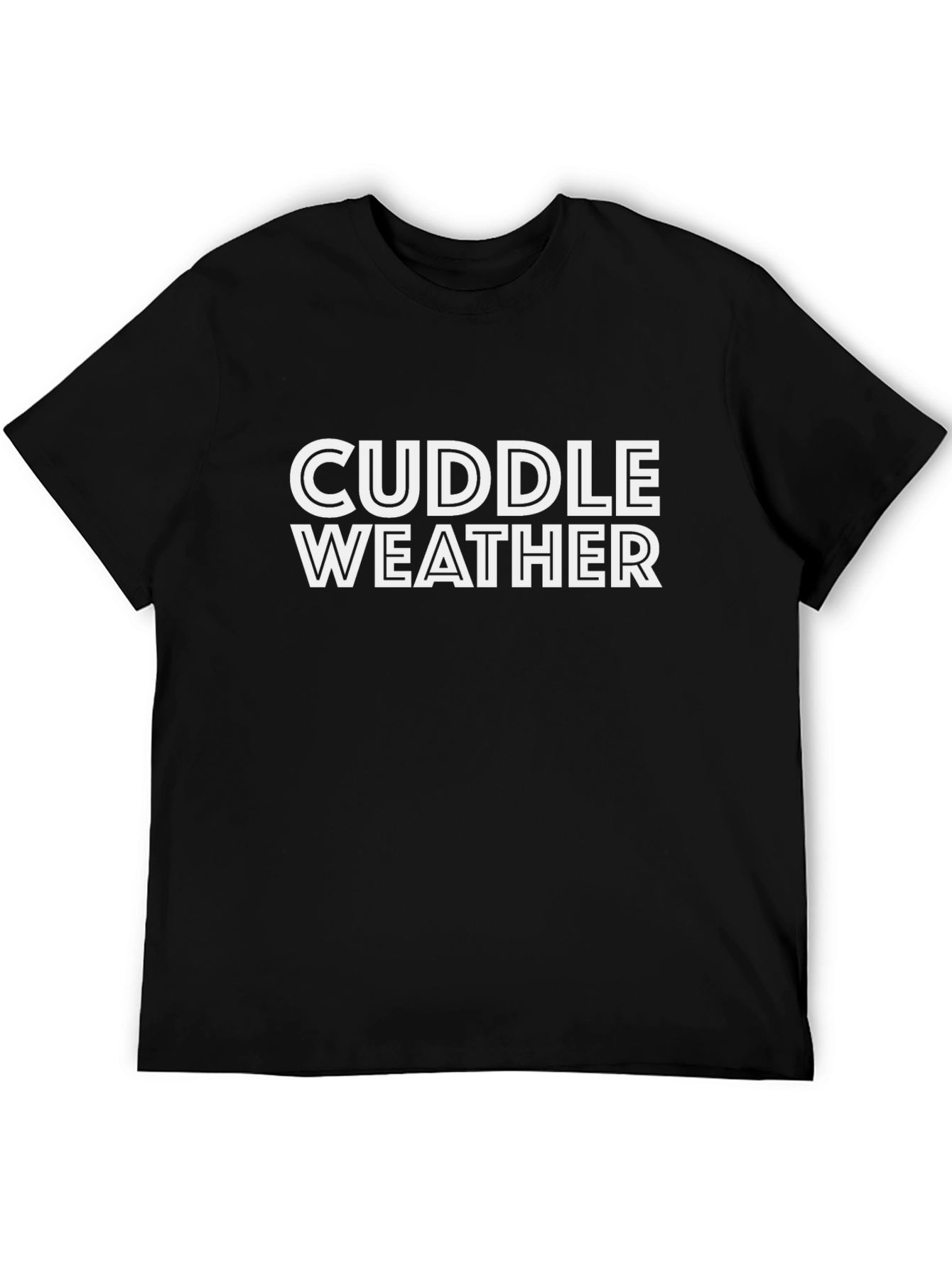 Black Cuddle Weather Graphic T-Shirt - Soft Cotton Tee view 5