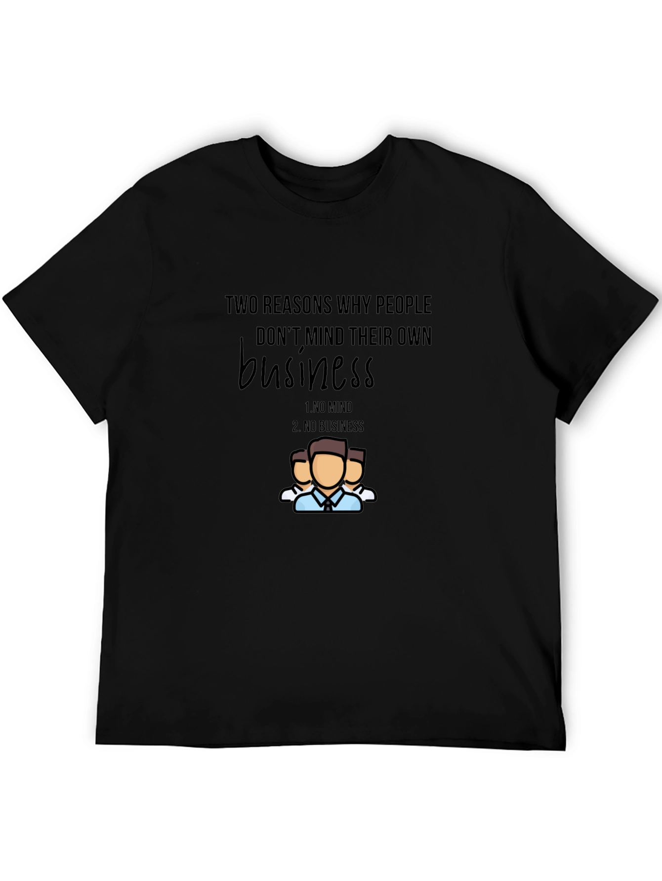 Black Mind Your Business Graphic Tee - Black view 5