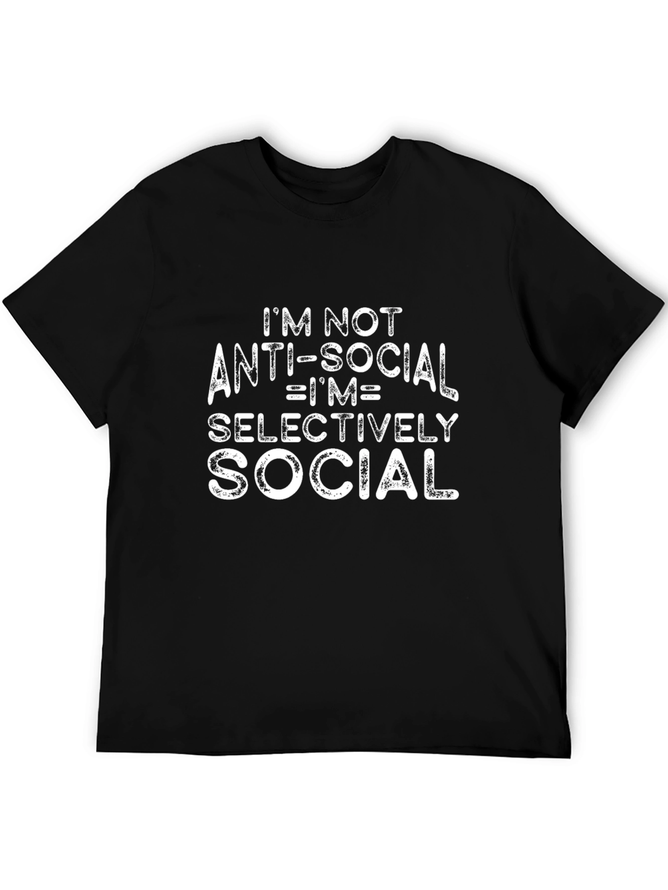 Black Selectively Social Graphic Tee - Black Cotton Blend view 5