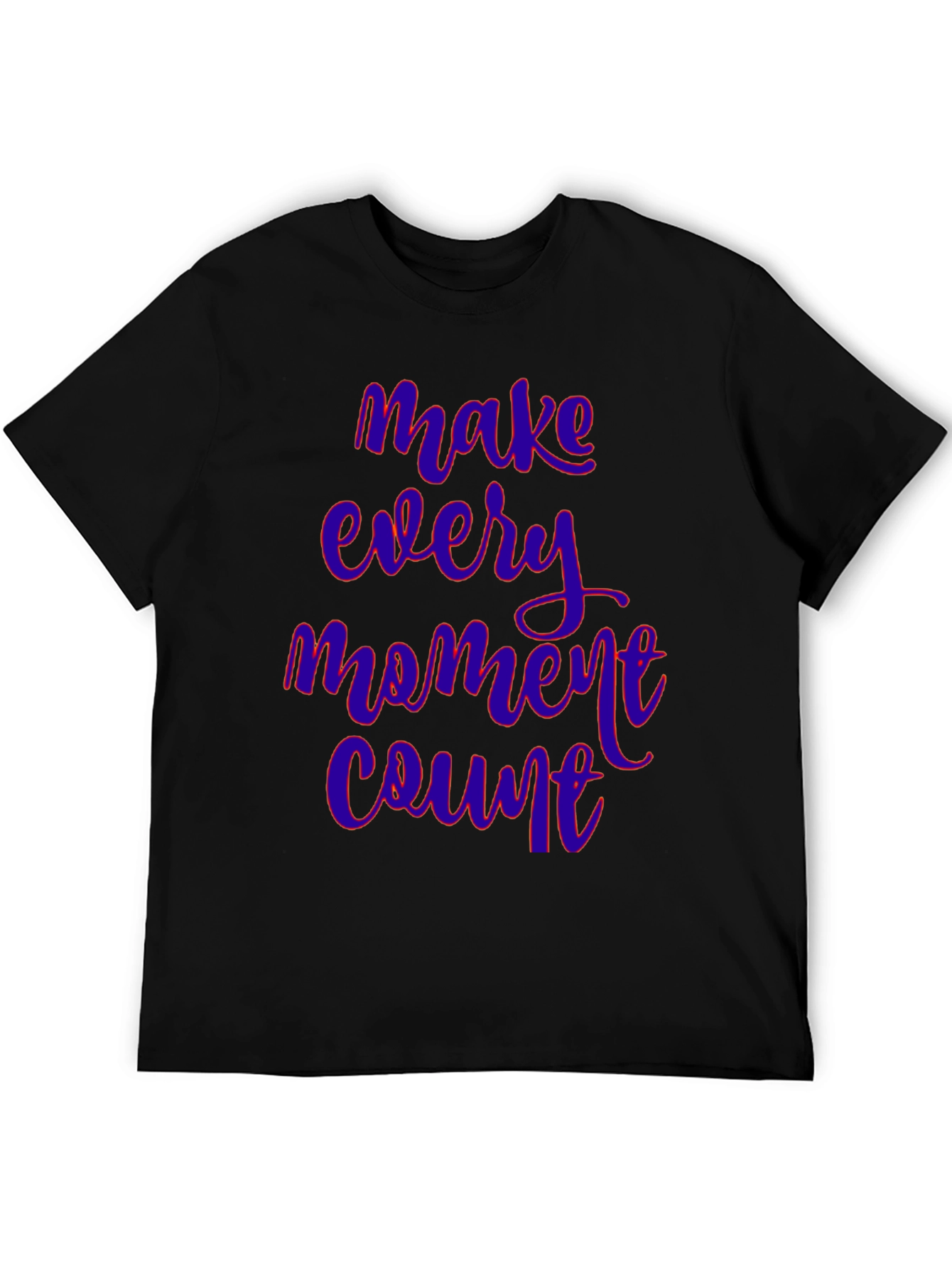 Black Make Every Moment Count Graphic Tee view 5