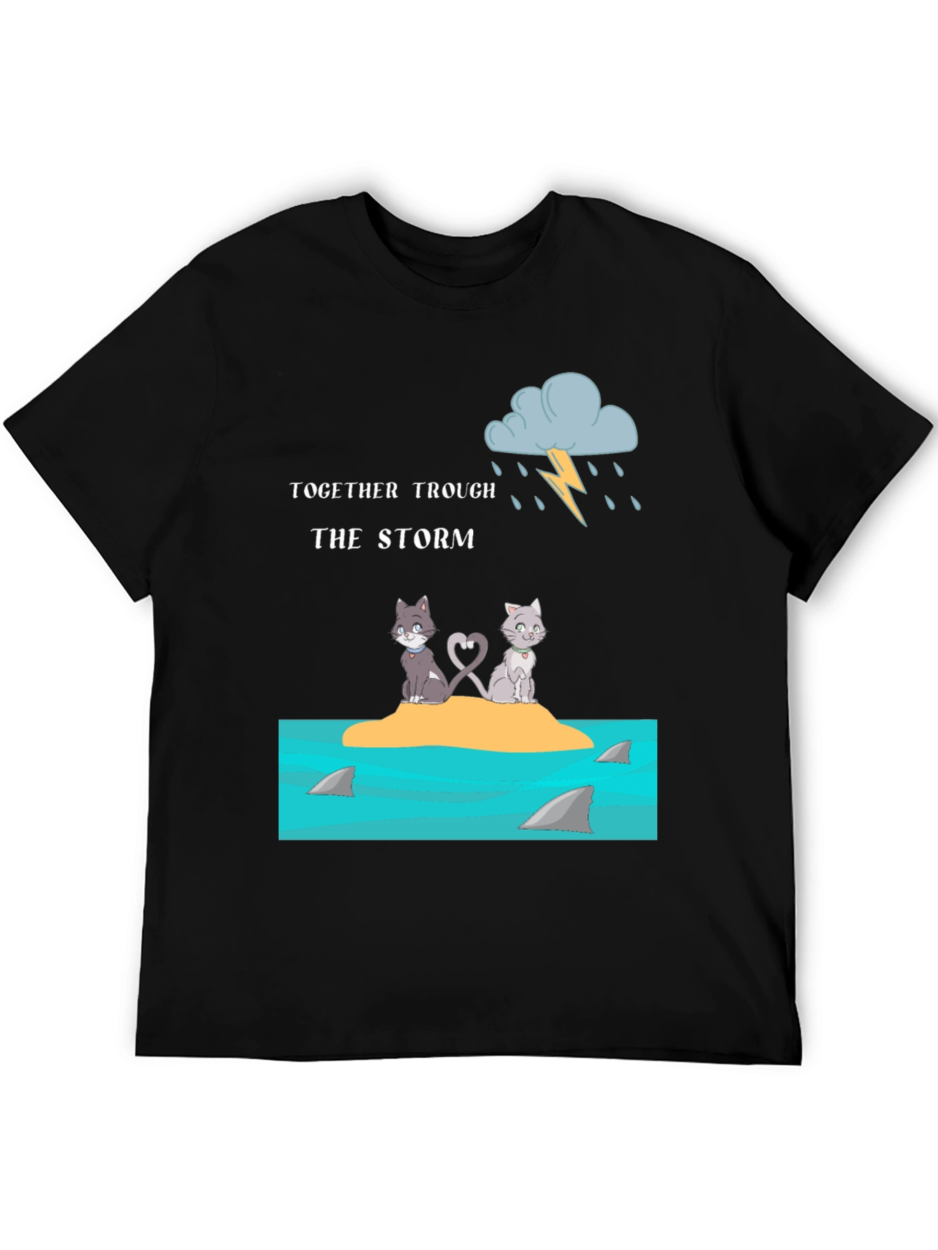 Black Together Through the Storm Graphic Tee view 5