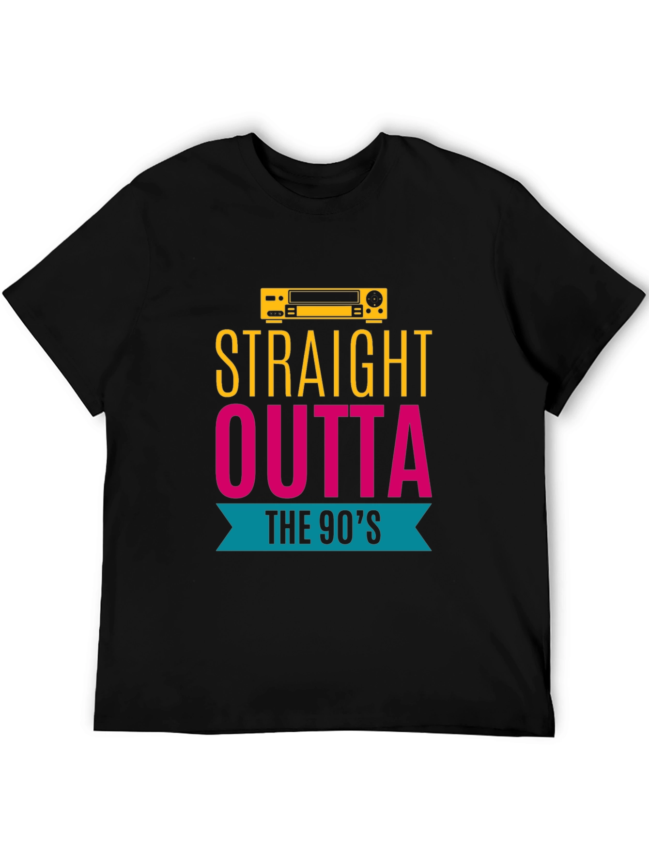 Black Straight Outta The 90's T-Shirt view 5