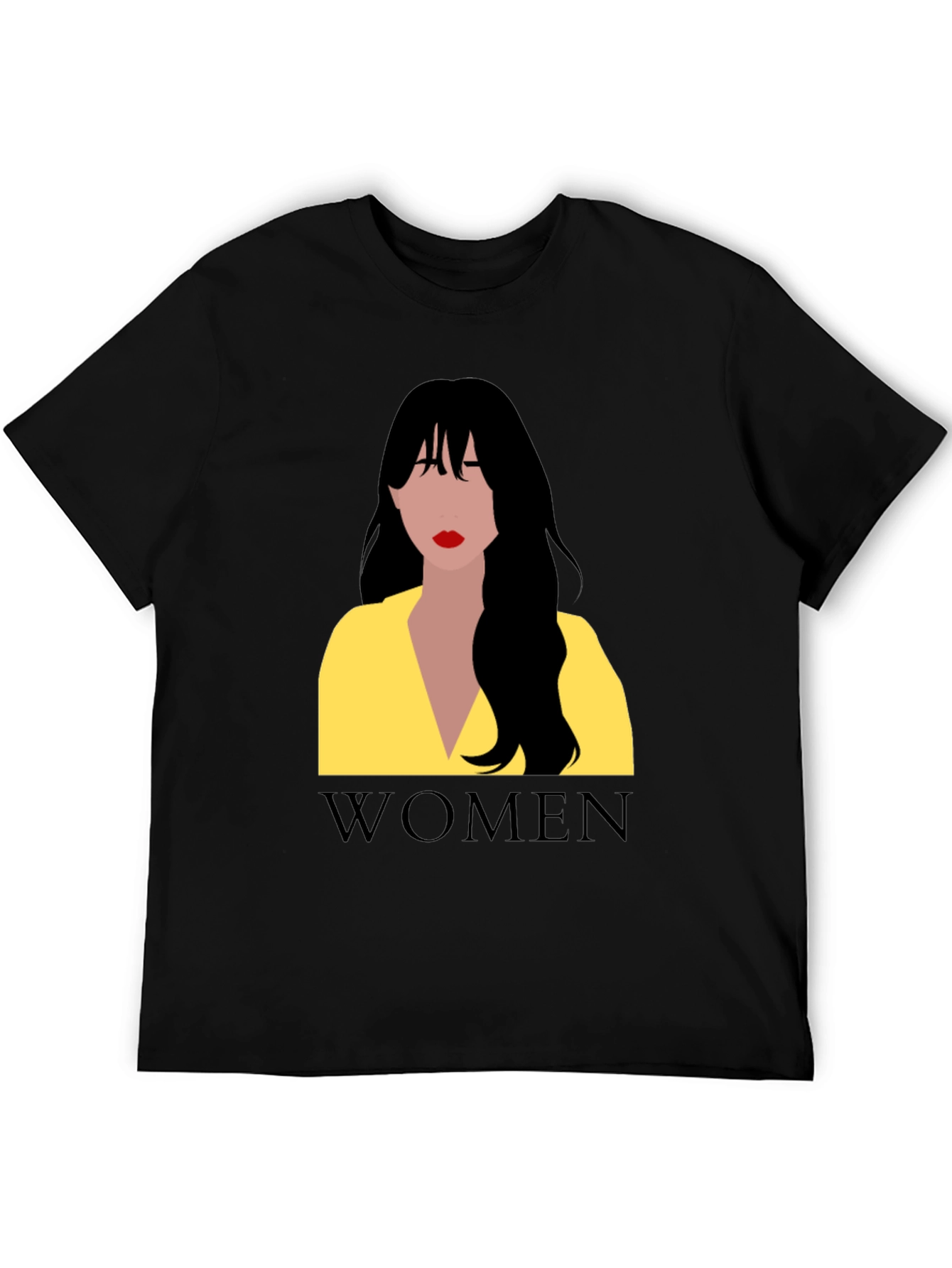 Women Graphic Tee - Black Cotton T-Shirt - 5