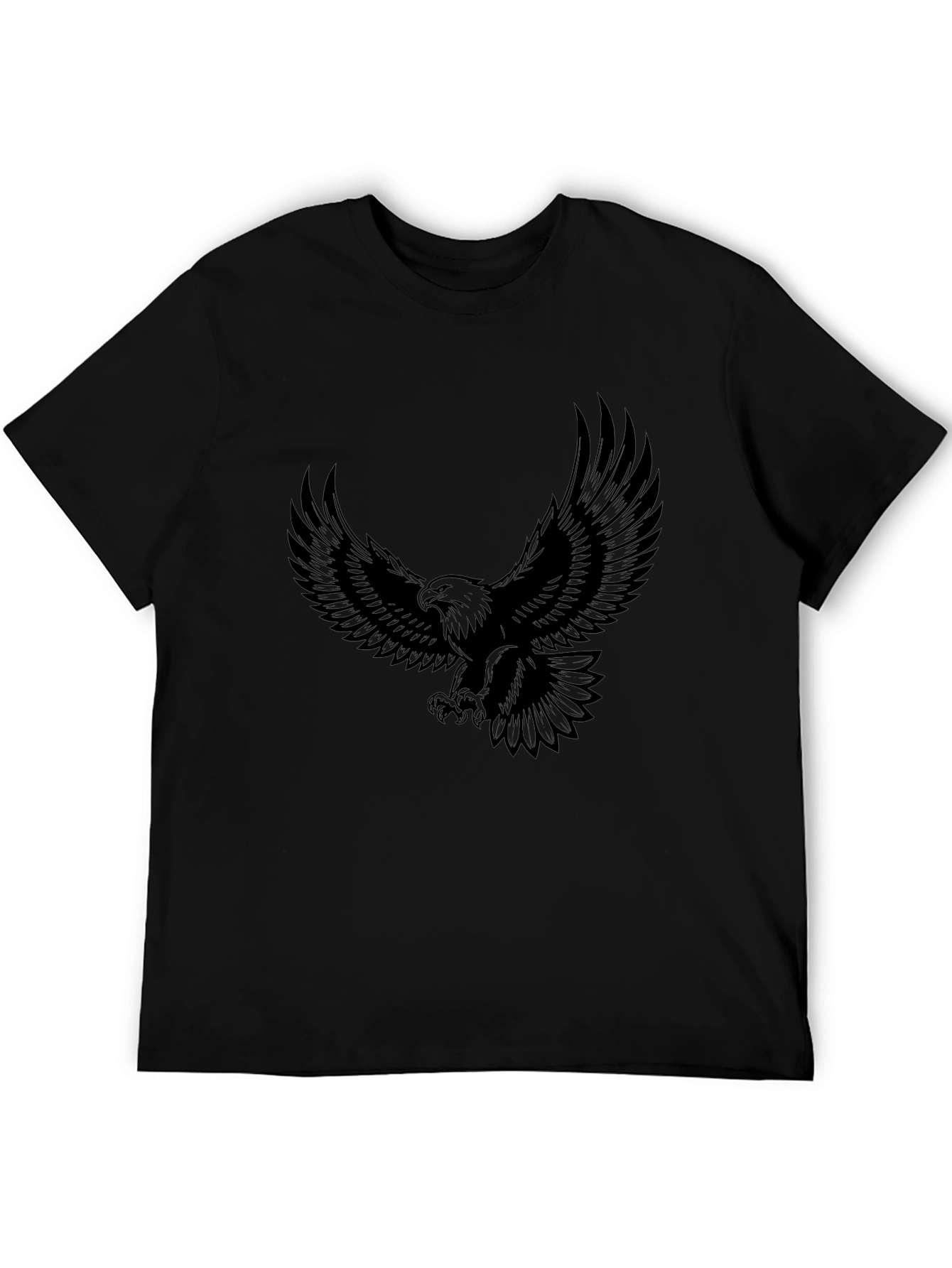 Black Eagle Graphic Black T-Shirt - Bold Design view 5