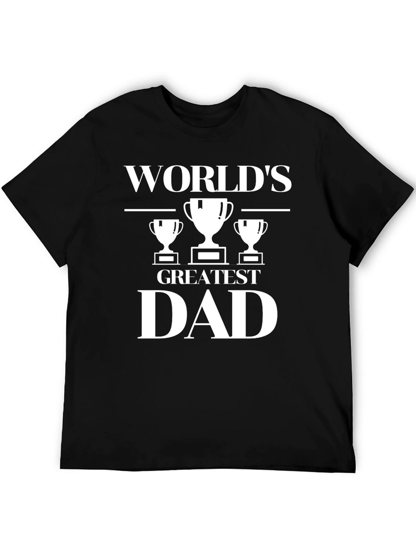 Black World's Greatest Dad Black Graphic T-Shirt view 5