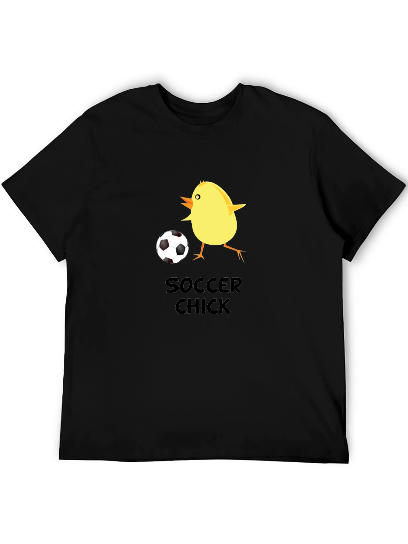 Black Soccer Chick Graphic T-Shirt view 5