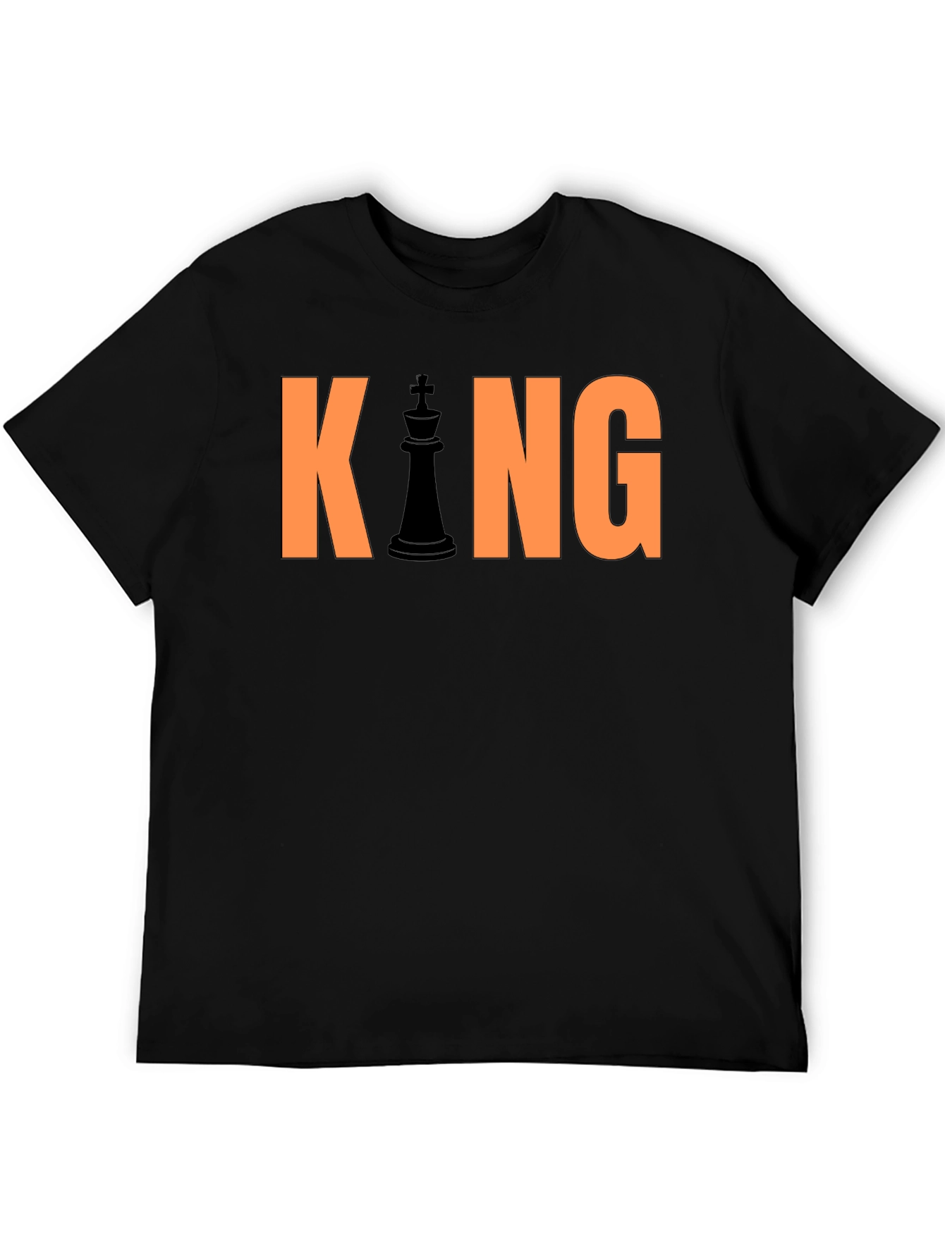 Black King Chess Piece Graphic T-Shirt - Black view 5