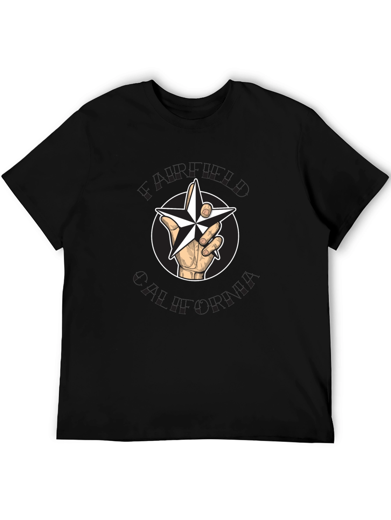 Black Star Hand Graphic Black T-Shirt view 5
