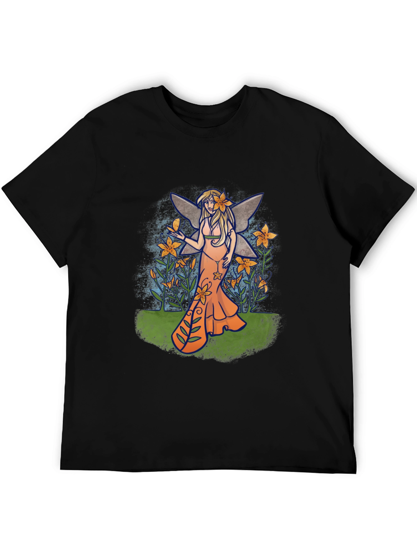 Black Fairy Graphic T-Shirt - Unique Fantasy Tee view 5