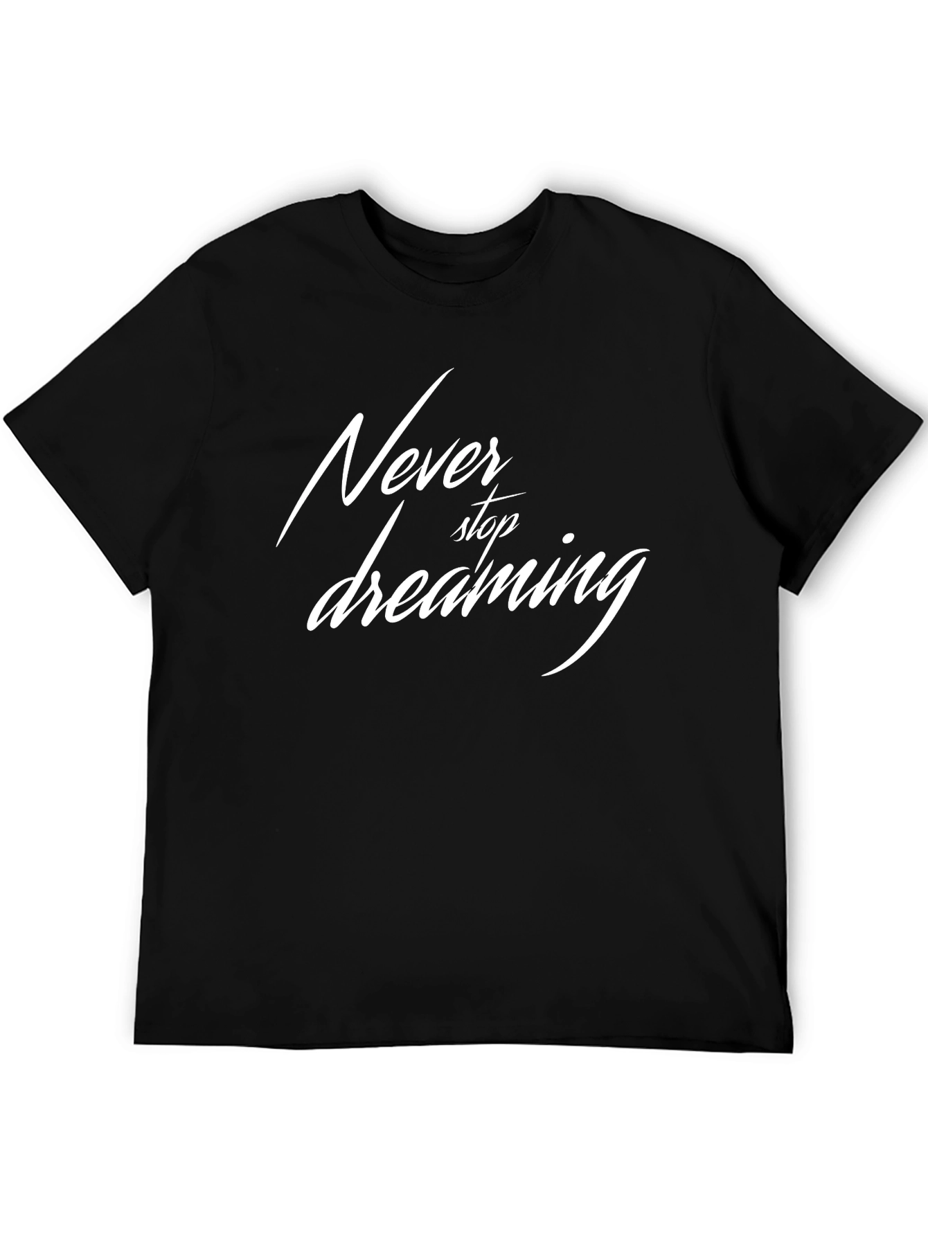 Black Never Stop Dreaming Black Graphic Tee view 5