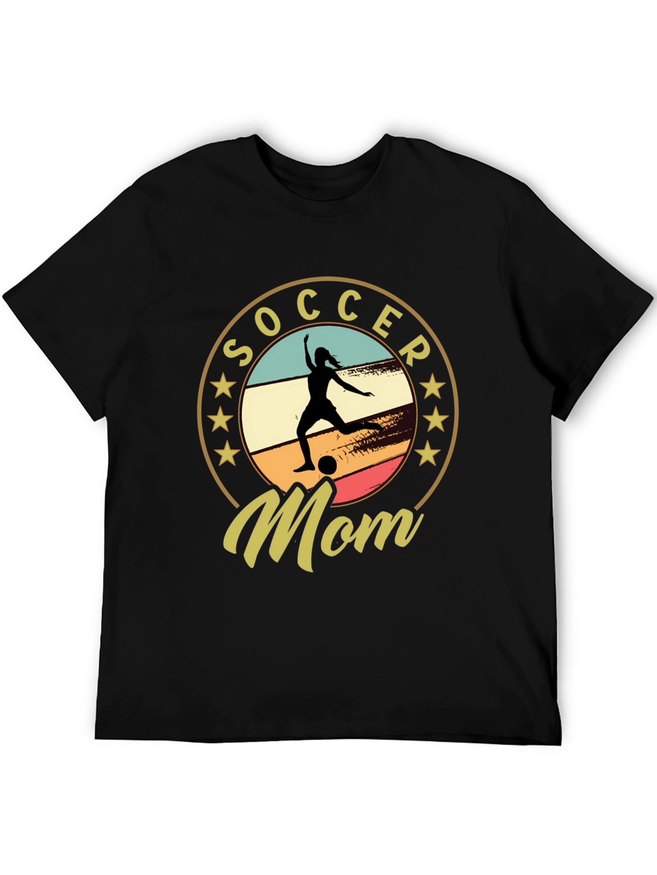 Black Soccer Mom T-Shirt - Sports Apparel view 5