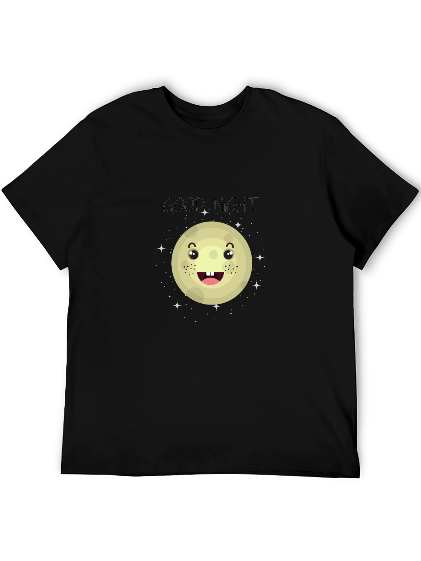Black Good Night Moon Graphic Tee - Black view 5