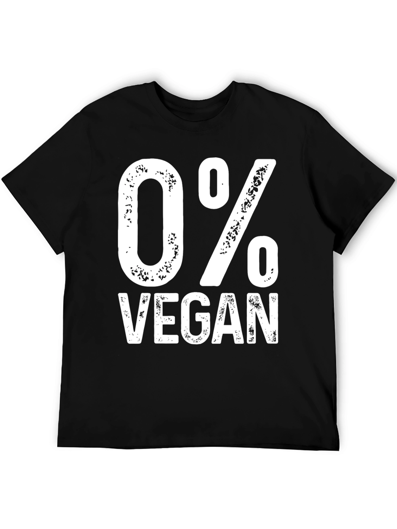 Black 0% Vegan Graphic Tee - Unisex Novelty T-Shirt view 5