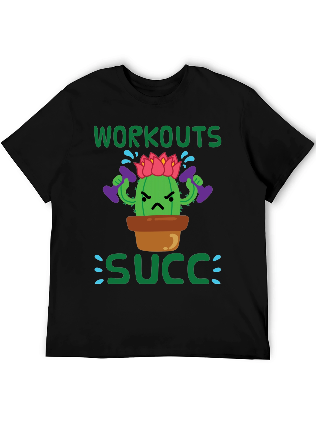 Black Workouts Succ T-Shirt - Gym Humor view 5