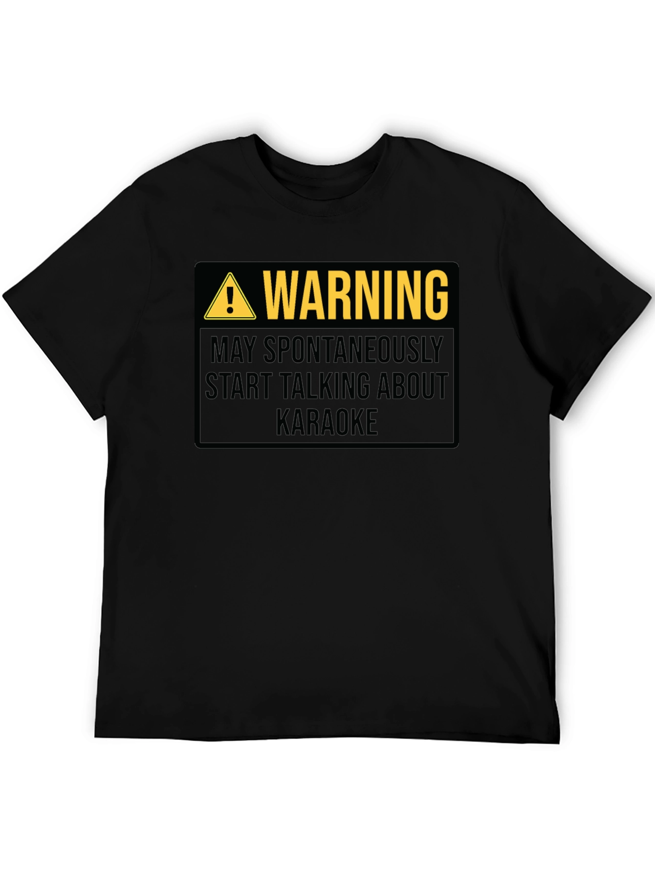Black Warning Karaoke T-Shirt view 5