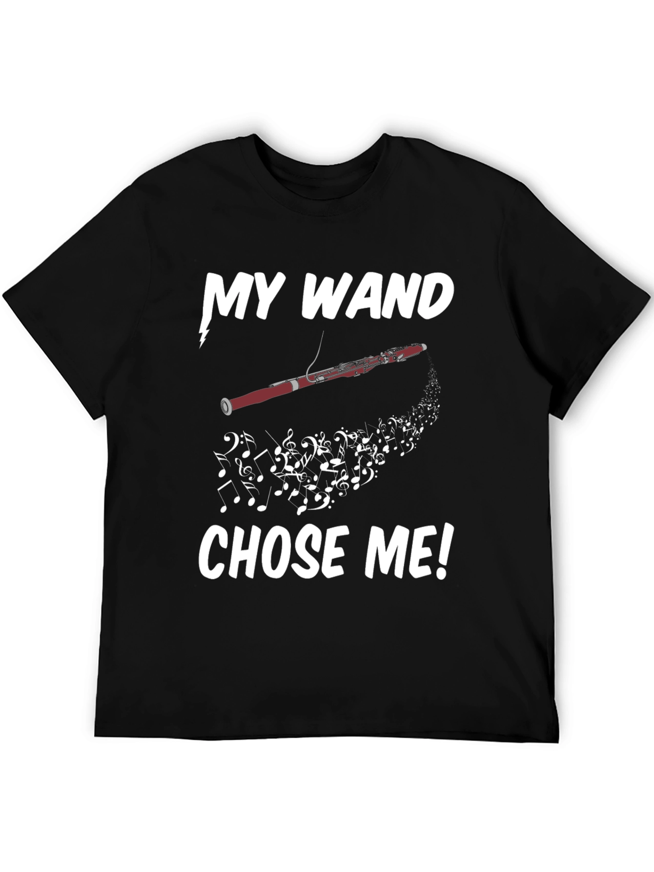 Black My Wand Chose Me Bassoon T-Shirt view 5