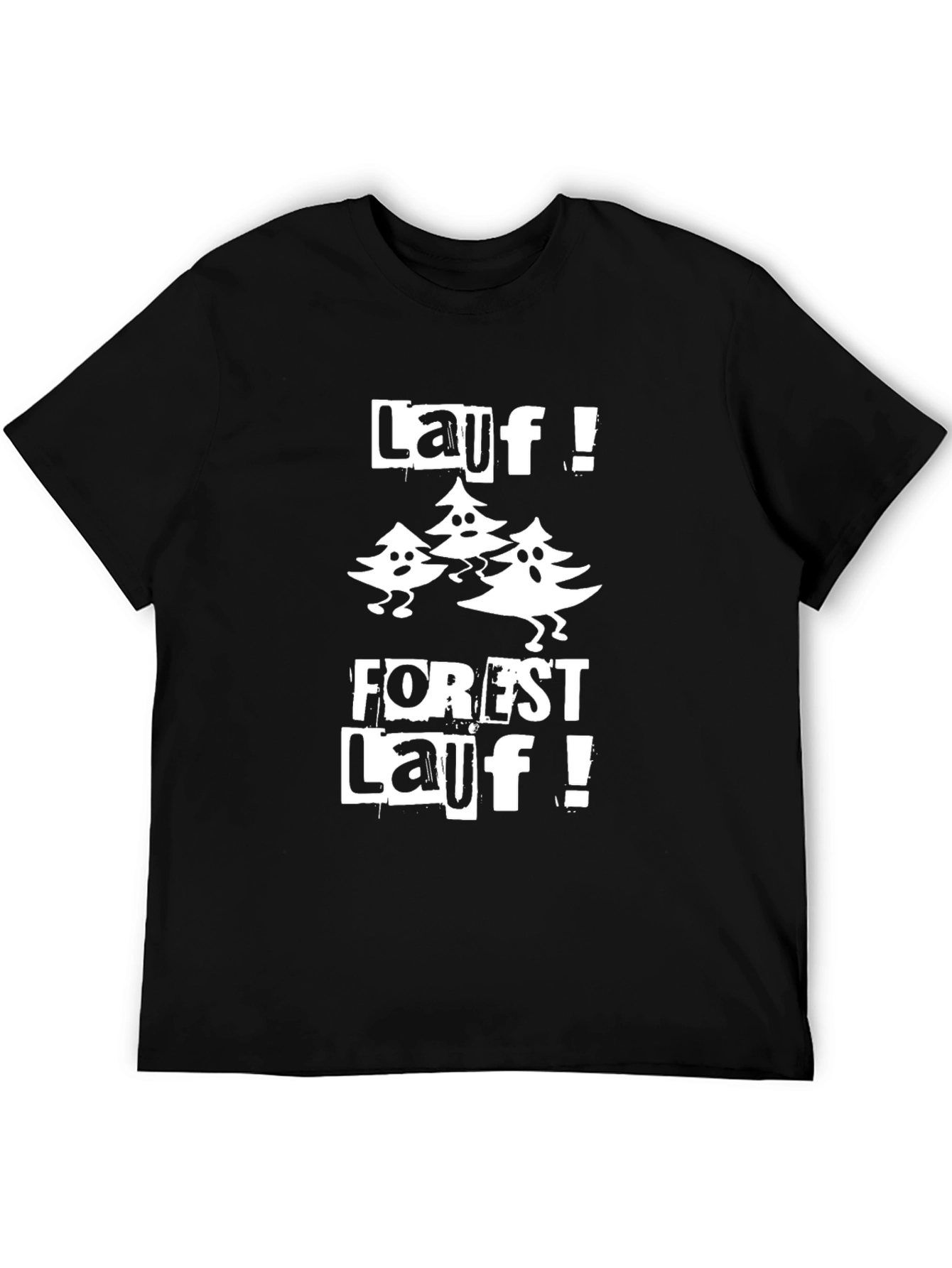 Black Forest Lauf T-Shirt - Running Tree Graphic Tee view 5