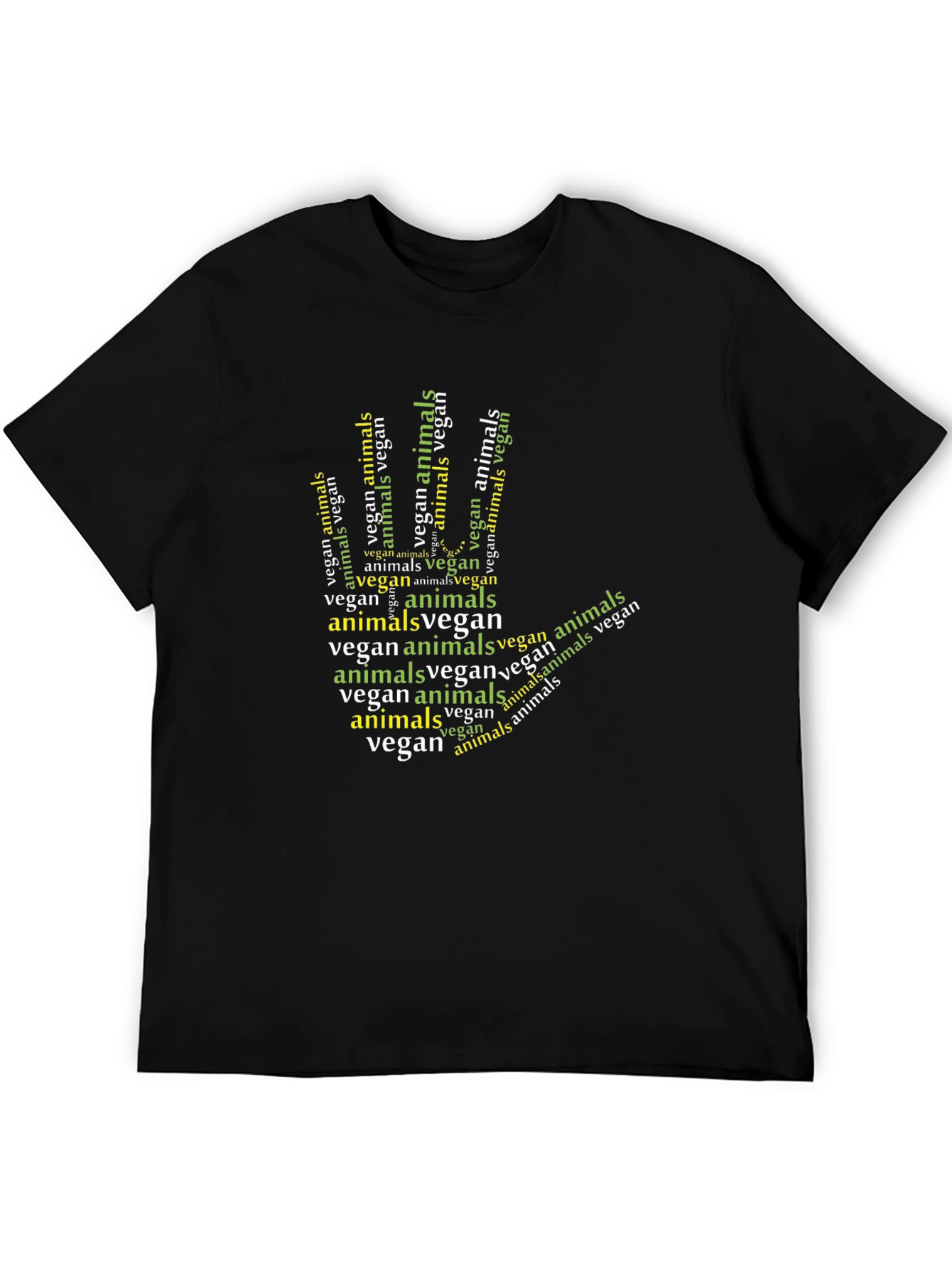 Vegan Animals Hand Graphic T-Shirt - 5