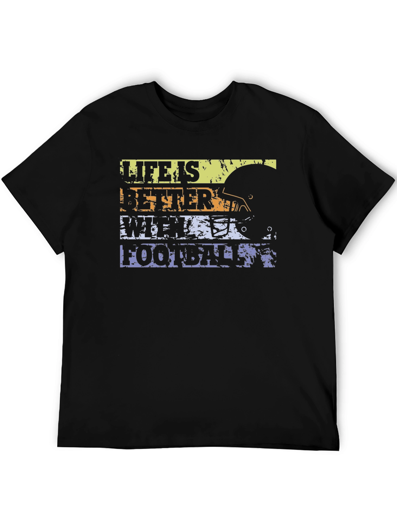 Black Football Life T-Shirt view 5
