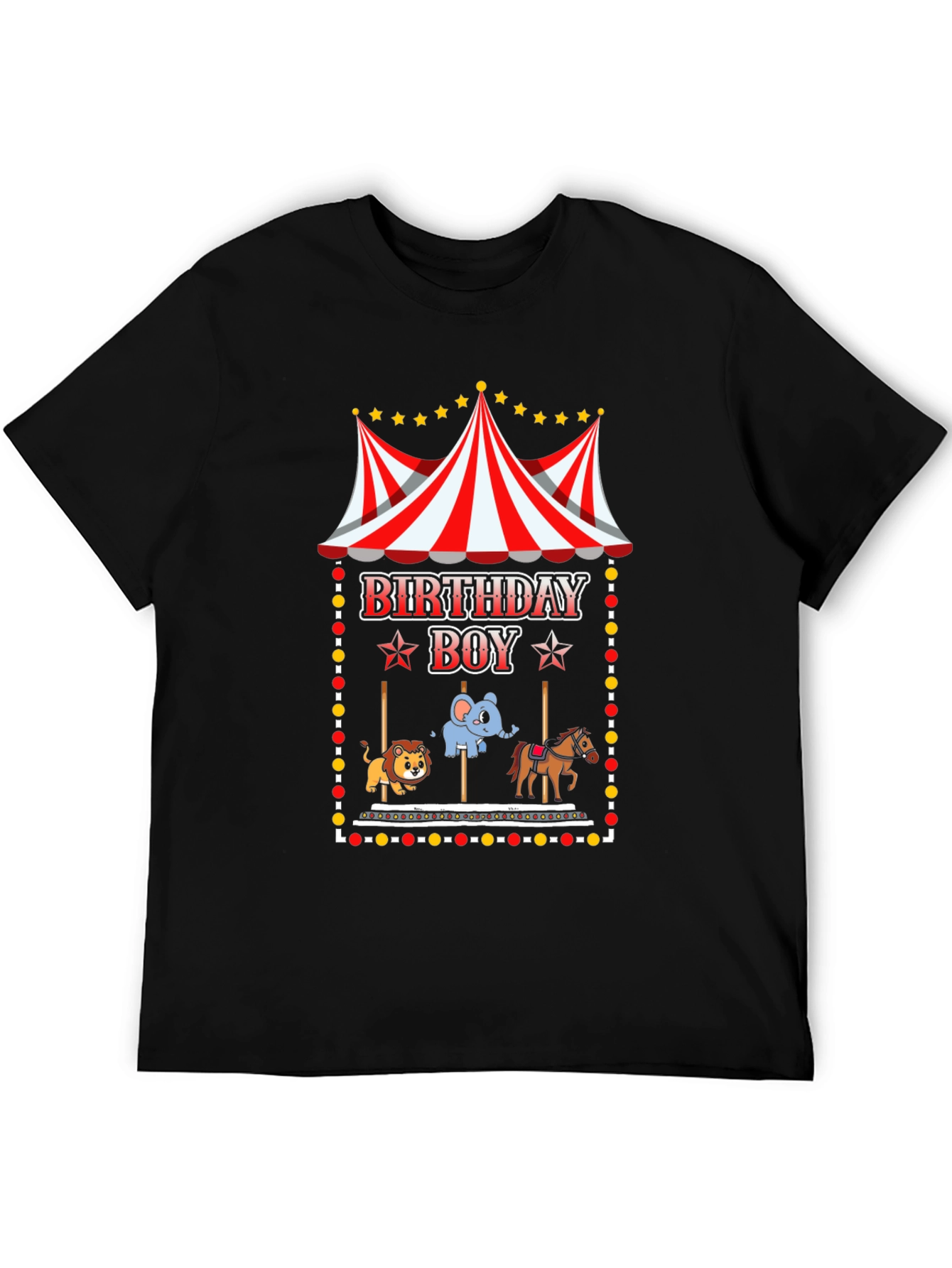 Black Birthday Boy Circus T-Shirt view 5