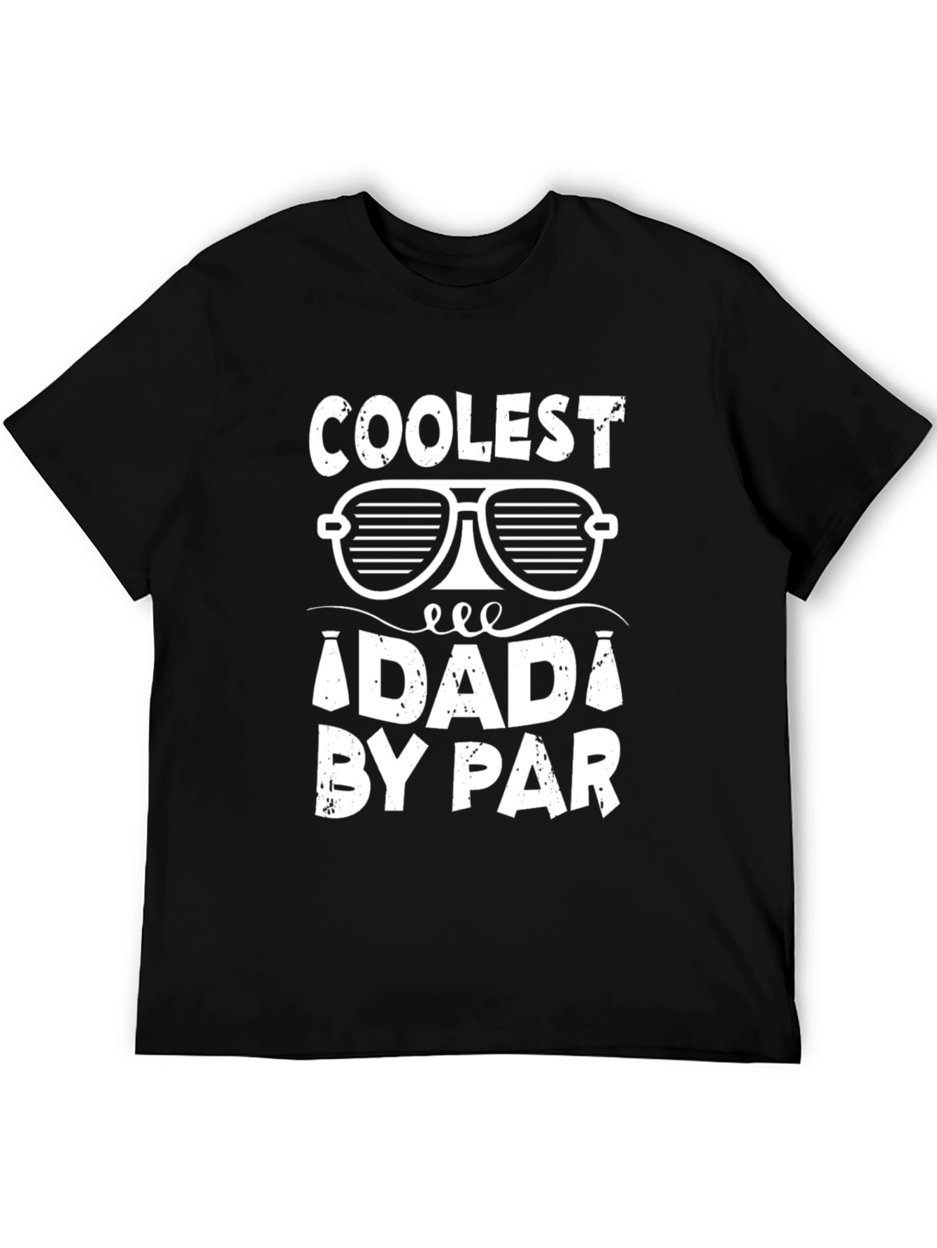 Black Coolest Daddy By Par Black T-Shirt view 5