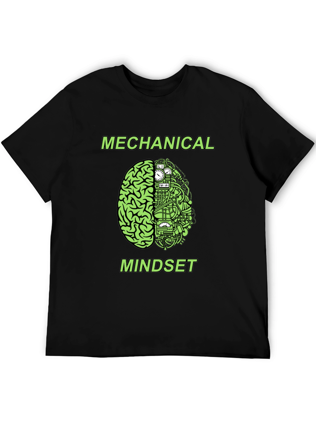 Black Mechanical Mindset Graphic T-Shirt view 5